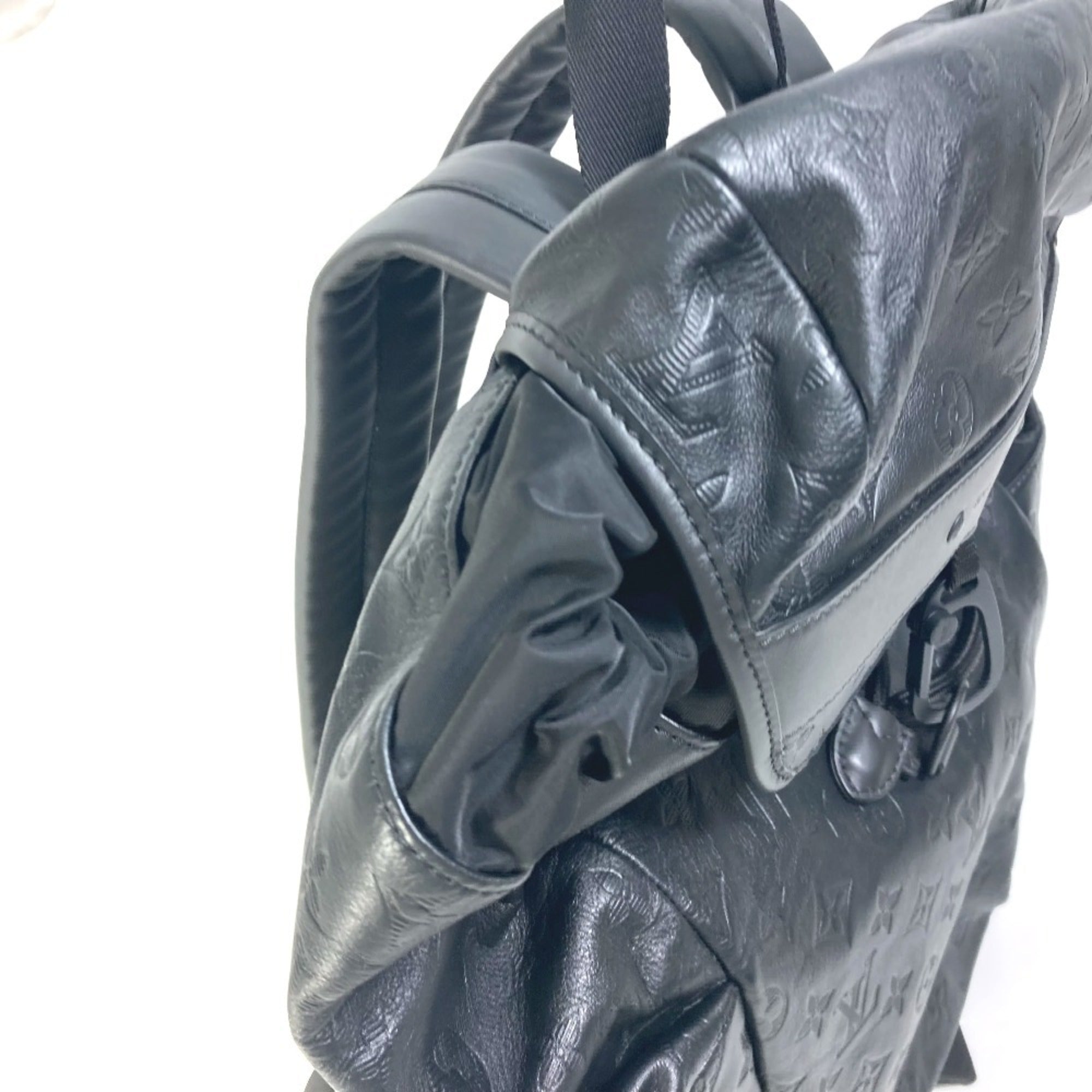 Louis Vuitton Black Leather Backpack (Pre-Owned)