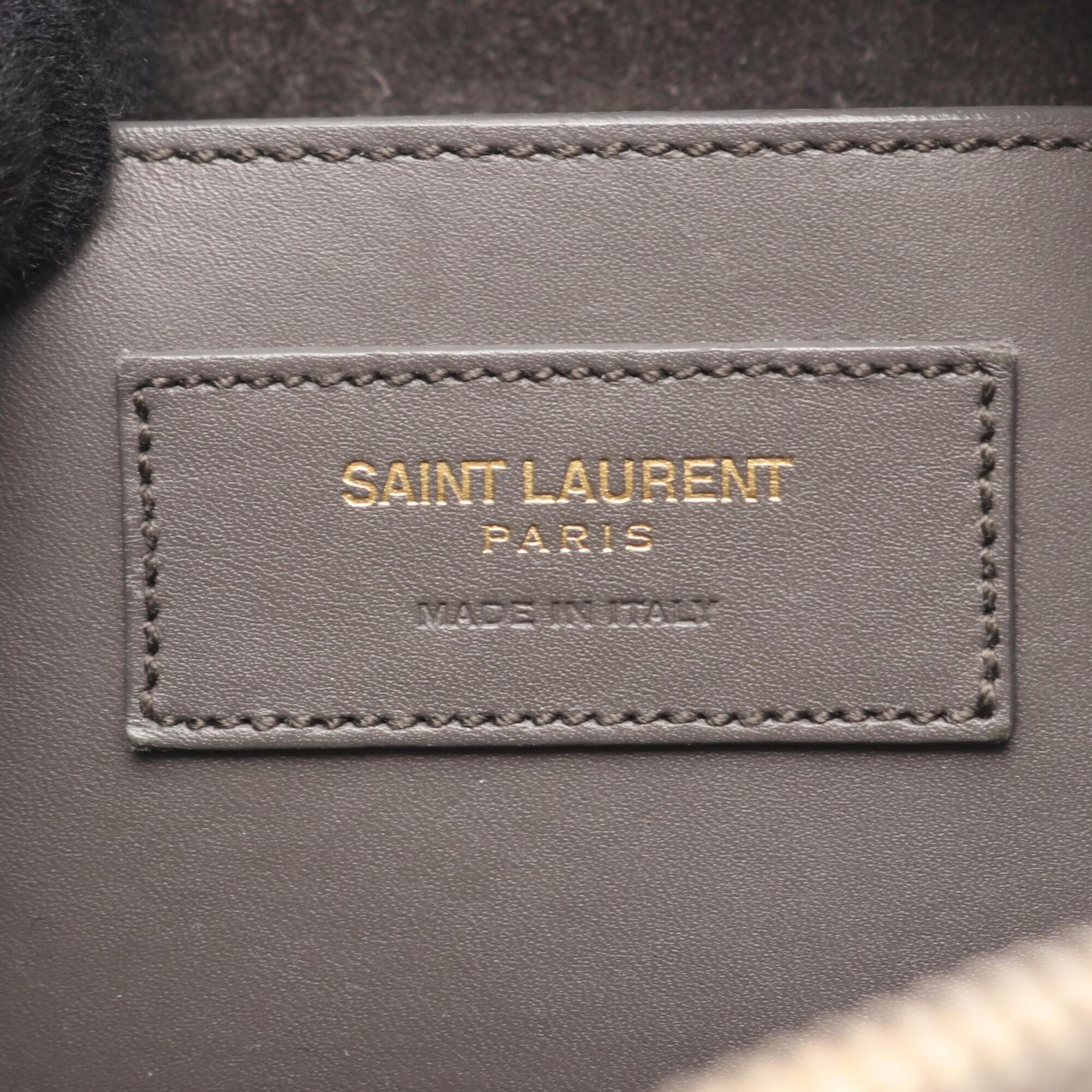 Yves Saint Laurent Gray Leather Handbag (Pre-Owned)