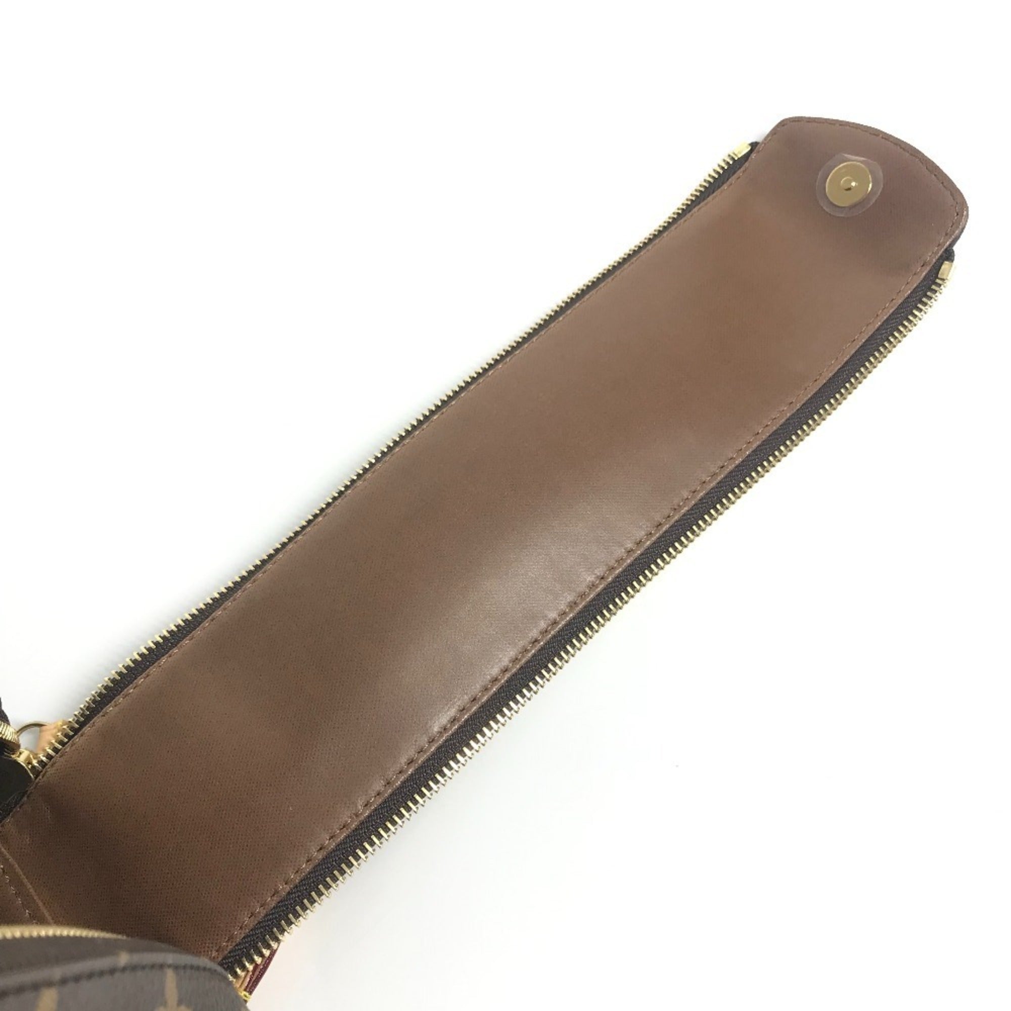 Louis Vuitton Brown Monogram Canvas Clutch Bag Pouch (Pre-Owned)