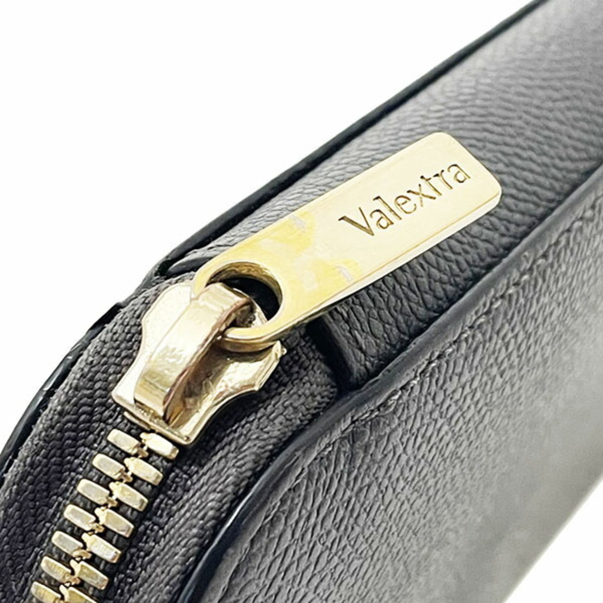 Valextra Charcoal Gray Leather Coin Purse/Coin Case (Pre-Owned)
