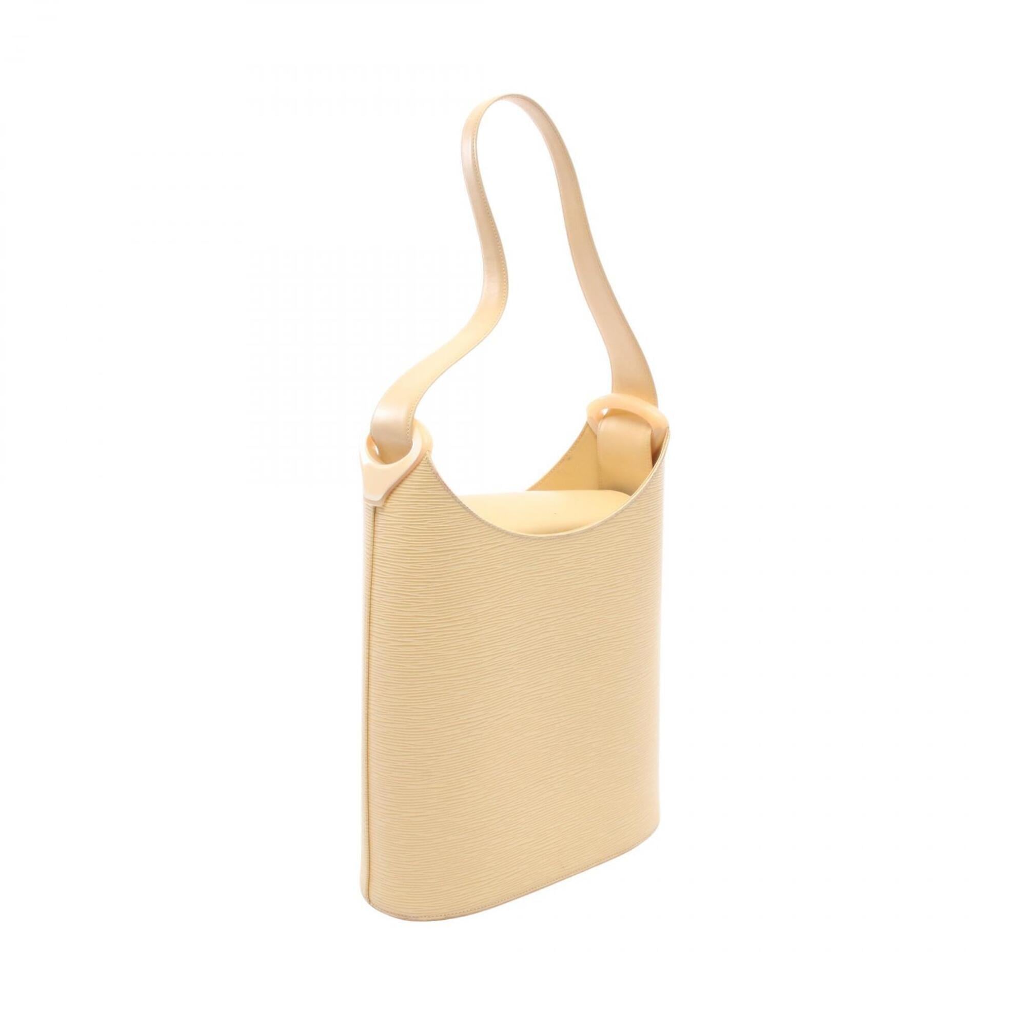 Louis Vuitton Beige Leather Handbag Shoulder Bag (Pre-Owned)