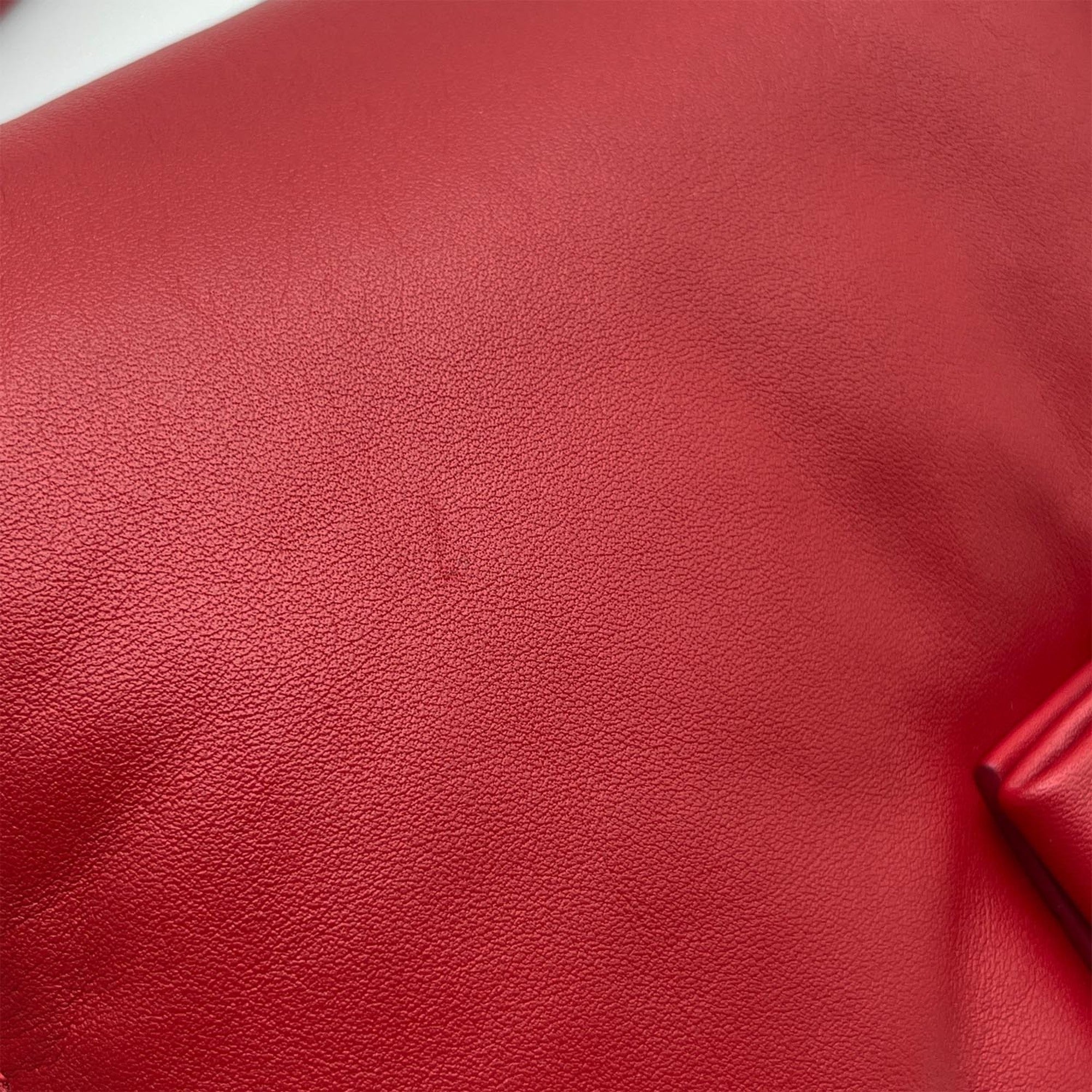 Salvatore Ferragamo Red Color Leather Plastic Metal Shoulder Bag (Pre-Owned)