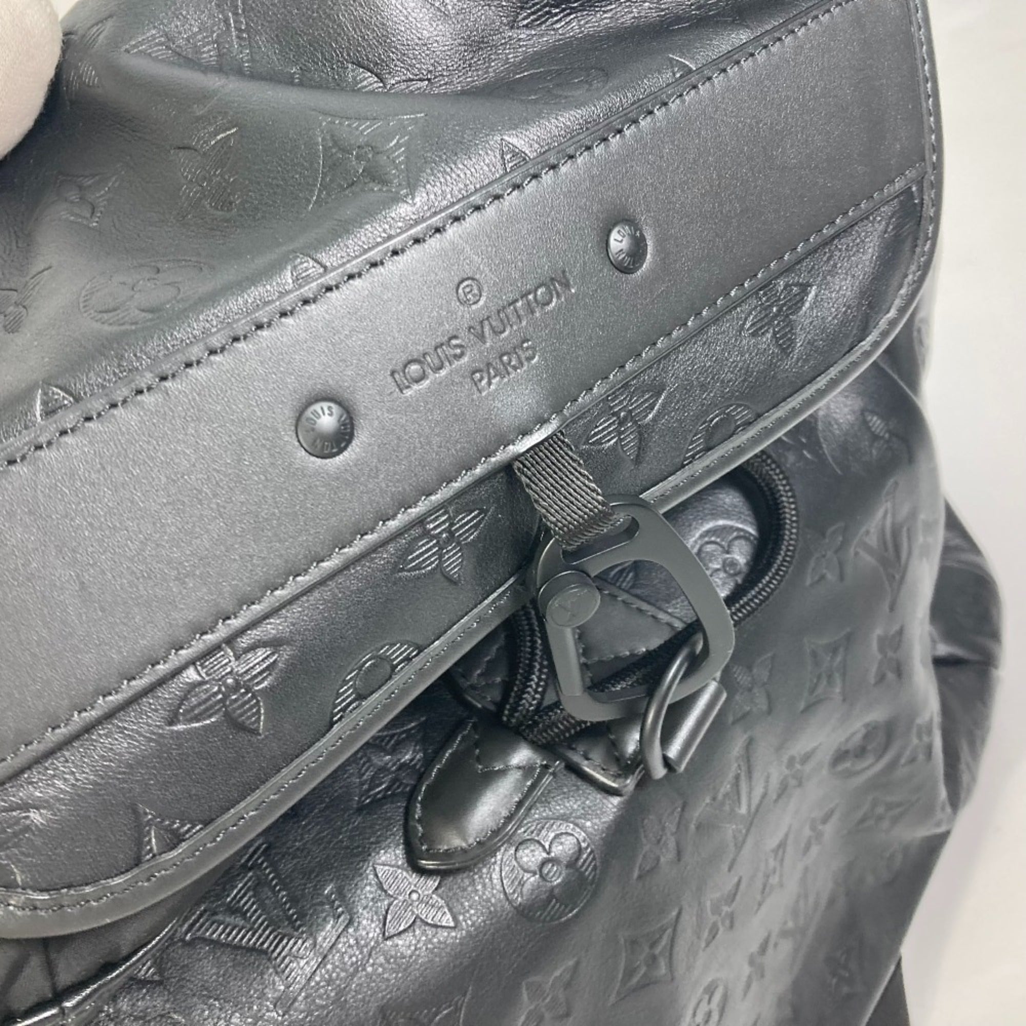 Louis Vuitton Black Leather Backpack (Pre-Owned)