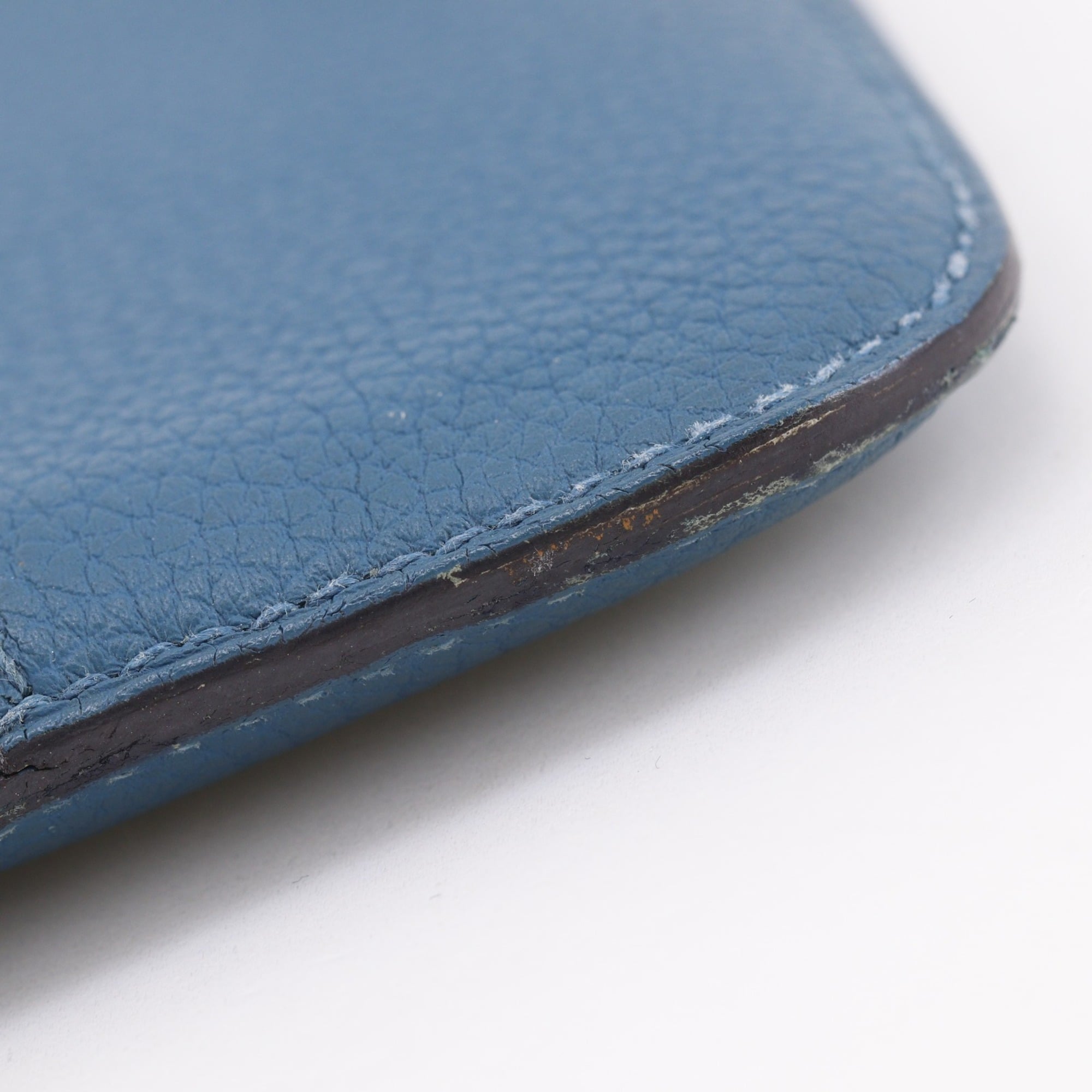 Hermes Dogon Blue Taurillon Clemence Leather Long Wallet (Bi-Fold) (Pre-Owned)