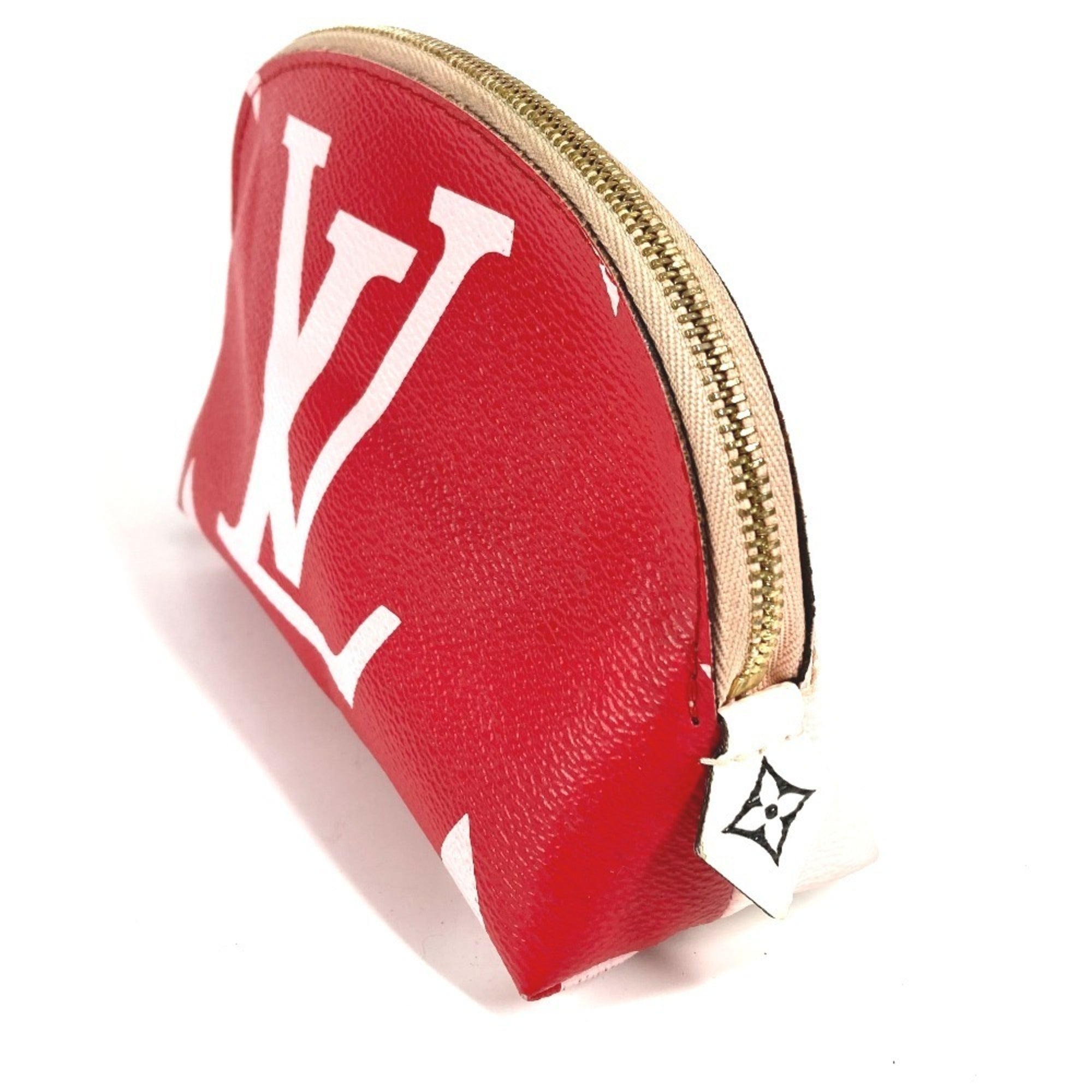 Louis Vuitton Pink Red Color Monogram Pouch (Pre-Owned)