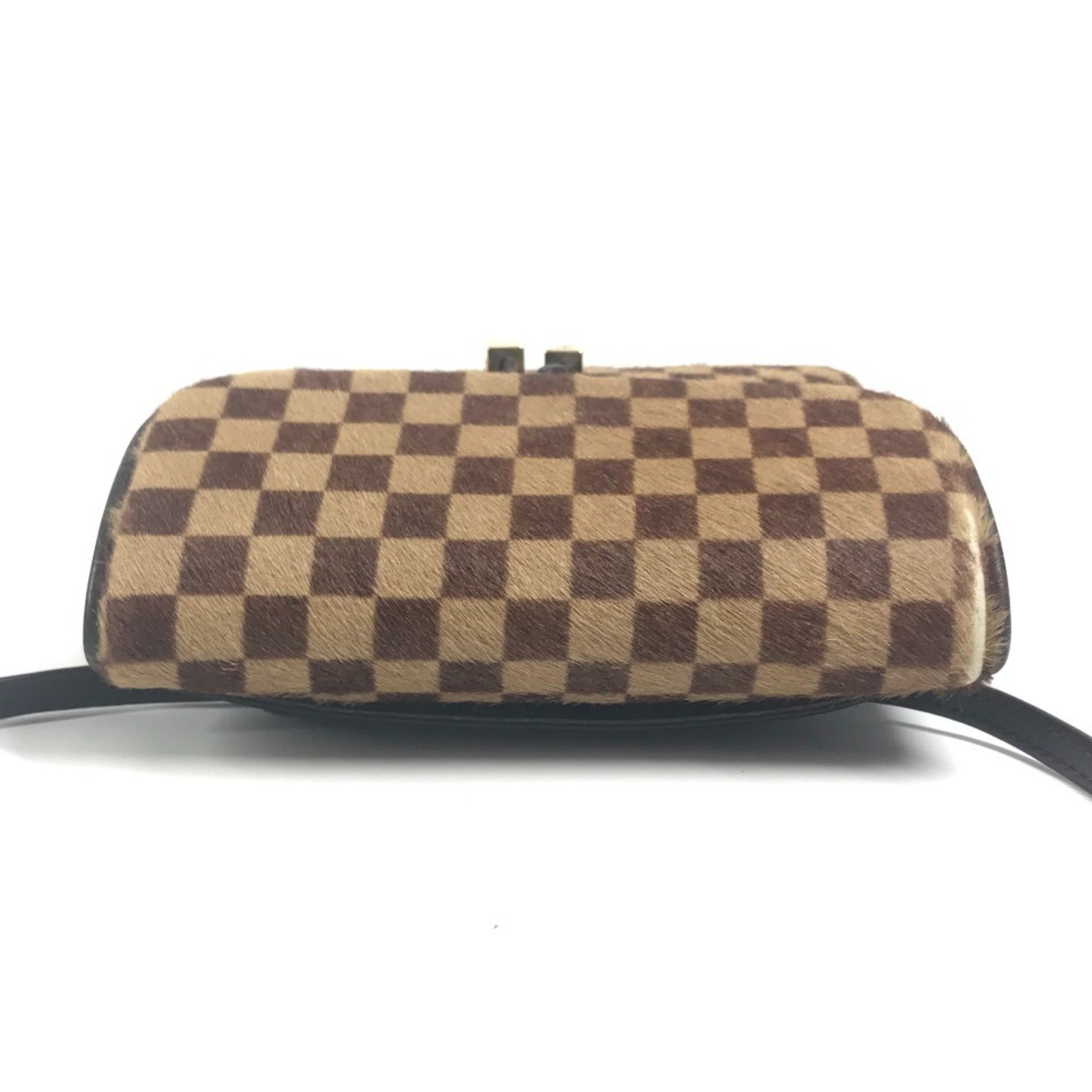 Louis Vuitton Brown Ebene Leather Pochette Shoulder Bag (Pre-Owned)