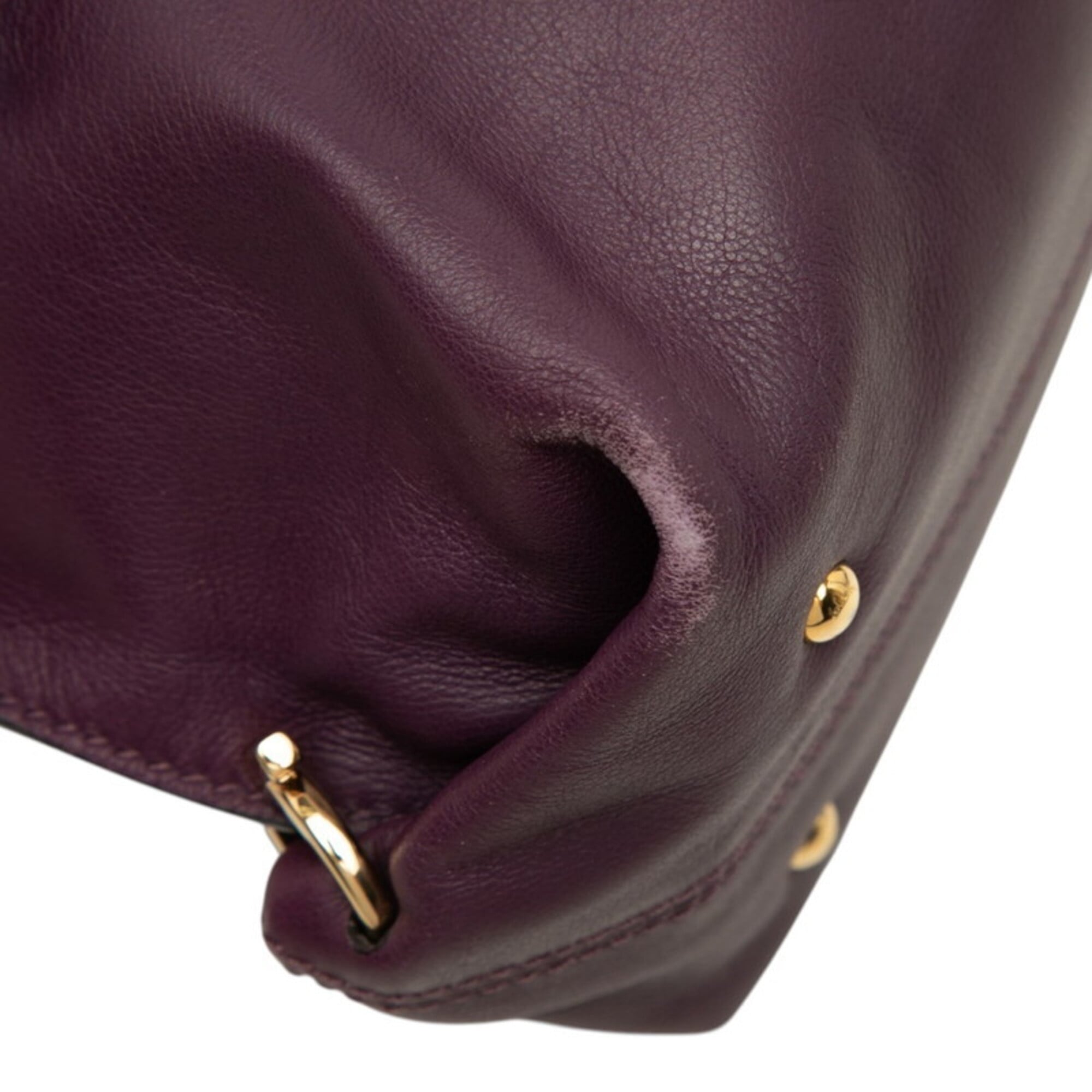 Salvatore Ferragamo Purple Leather Handbag (Pre-Owned)