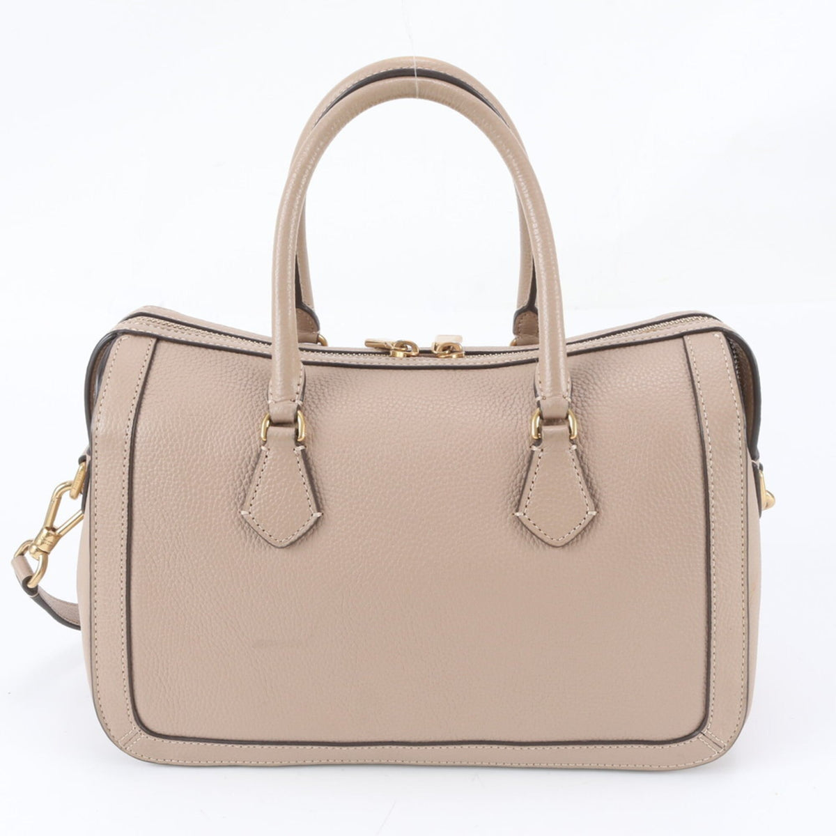 Kate Spade Gold Pink Beige Leather Handbag Shoulder Bag Tote Bag (Pre-Owned)