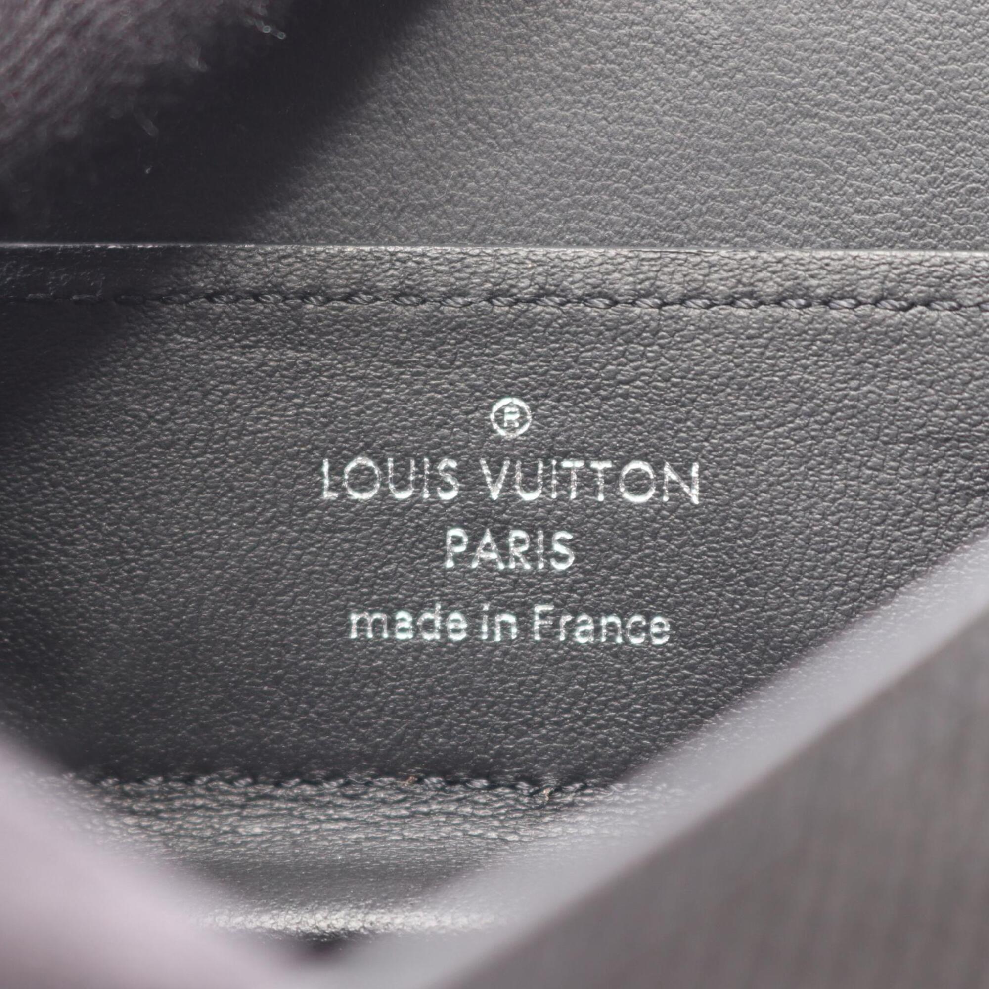 Louis Vuitton Ardoise Black Taiga Leather Coin Purse/Coin Case (Pre-Owned)