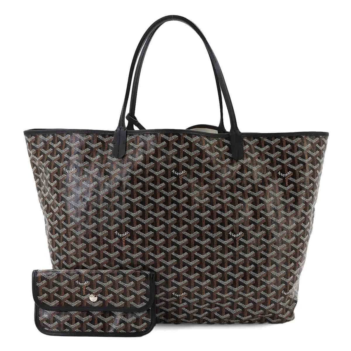 Goyard Saint Louis Black Pvc Leather Handbag Tote Bag (Pre-Owned)