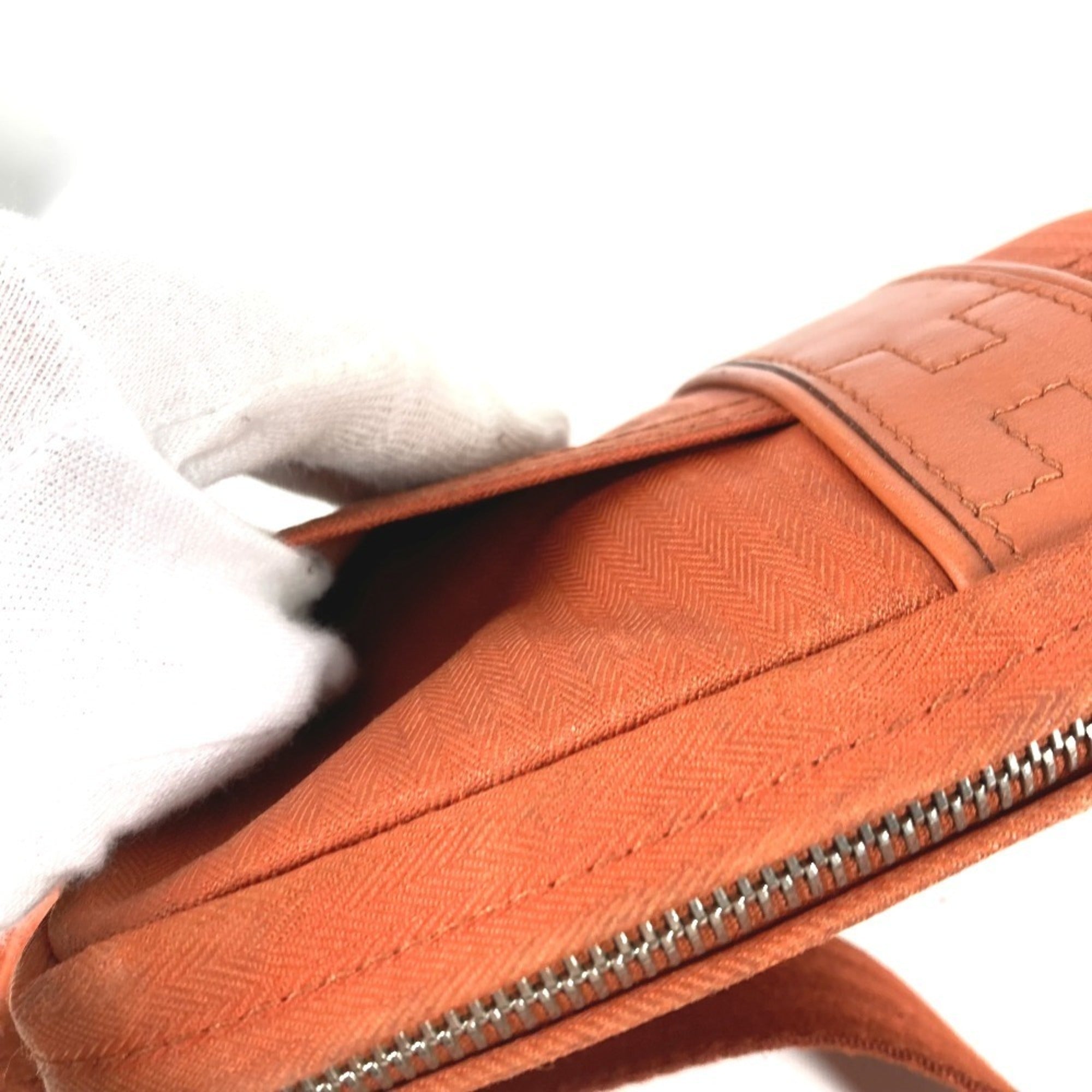 Hermes Acapulco Orange Polyamide Cotton Fanny Pack Shoulder Bag (Pre-Owned)