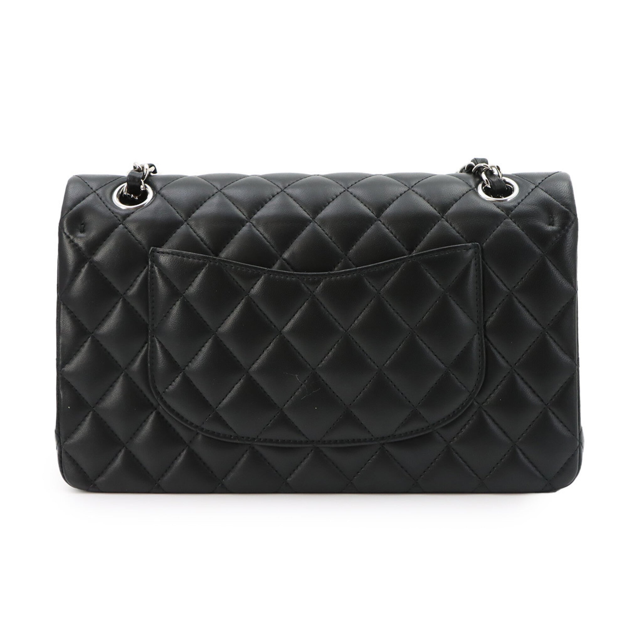 Chanel Black Leather Handbag Shoulder Bag (Pre-Owned)