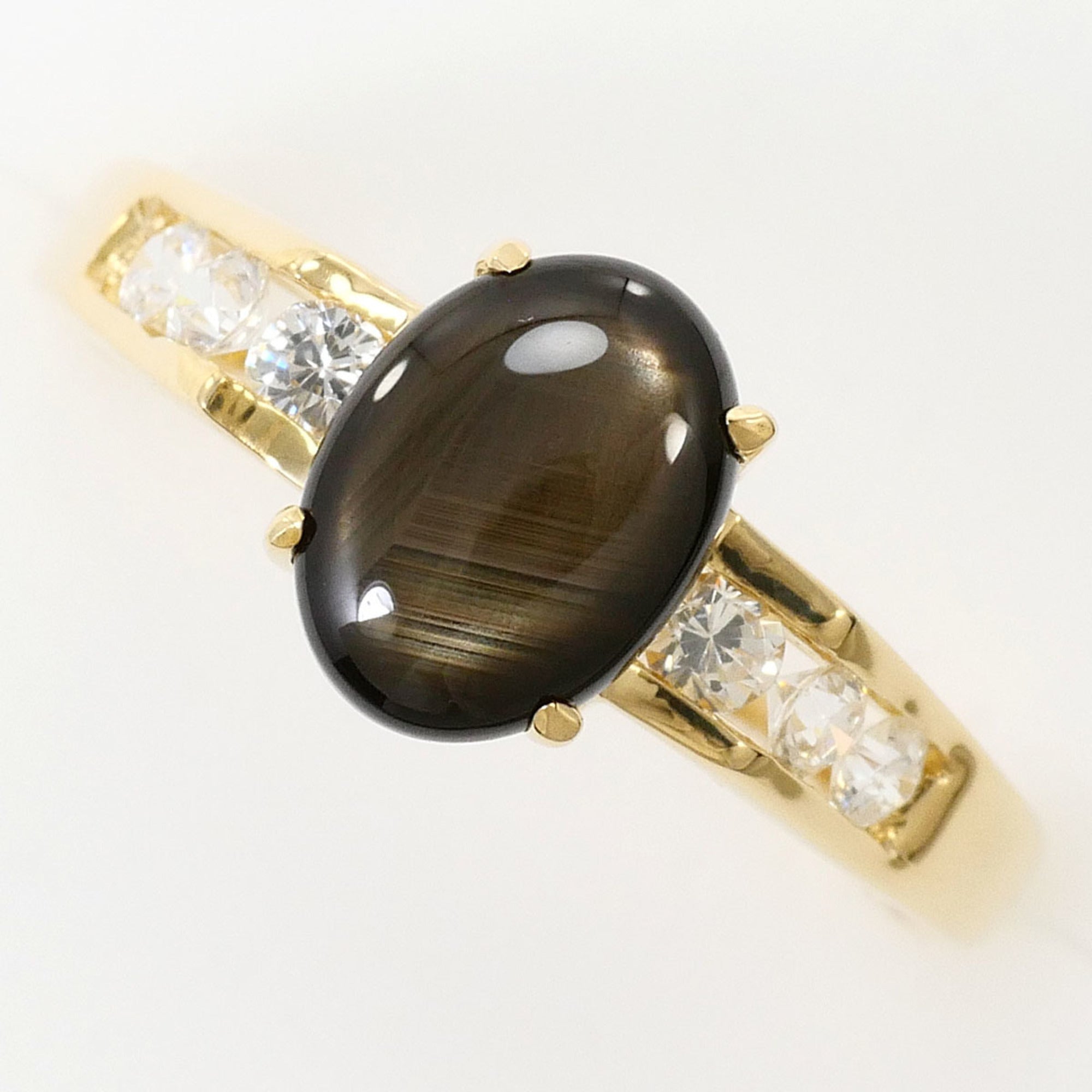Unbranded Black Yellow Gold Yellow Gold (14K) Band Ring (Pre-Owned)