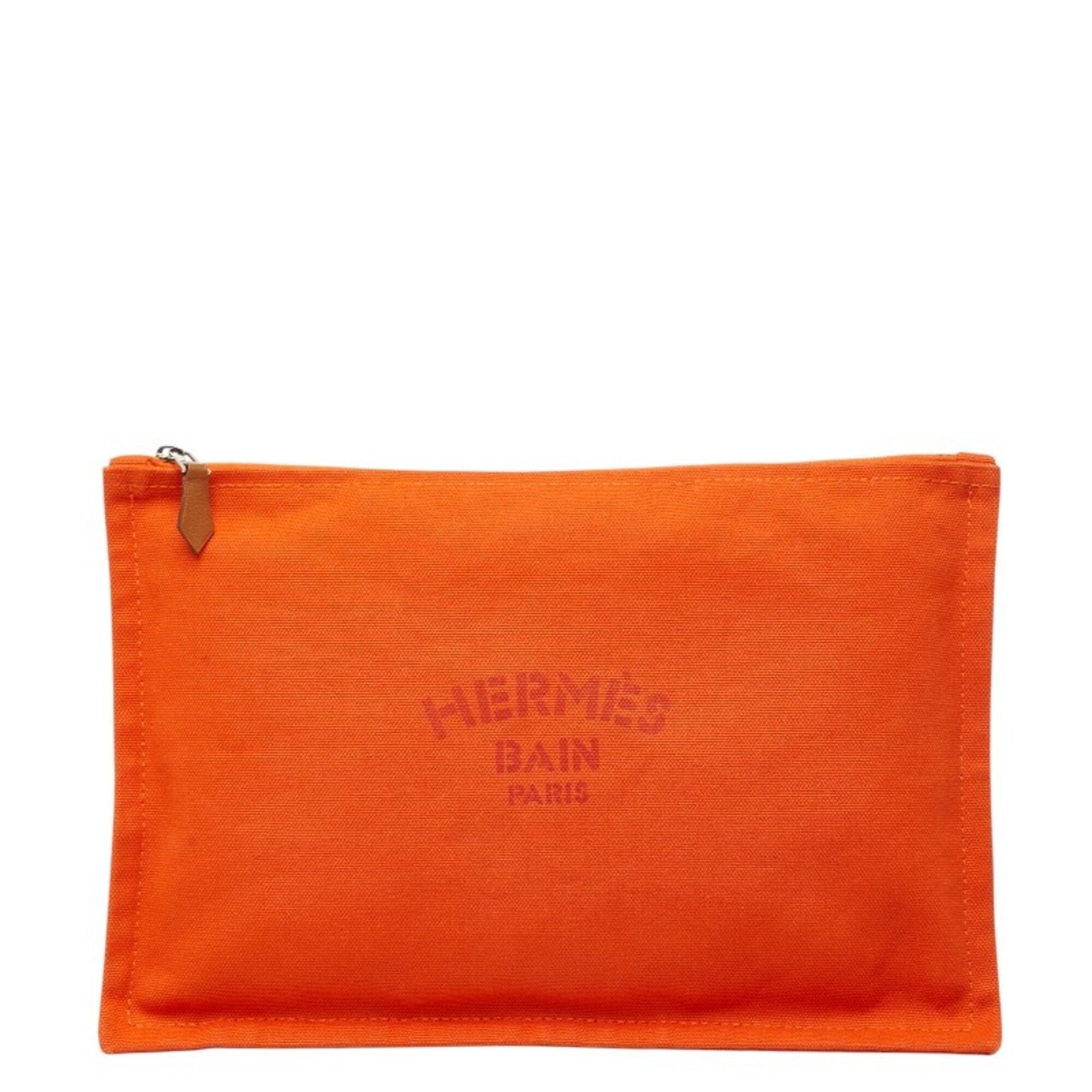 Hermes Orange Cotton Handbag Pouch (Pre-Owned)