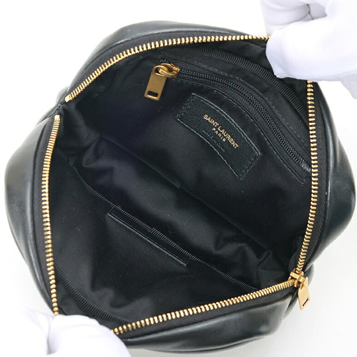 Saint Laurent Black Leather Pouch (Pre-Owned)