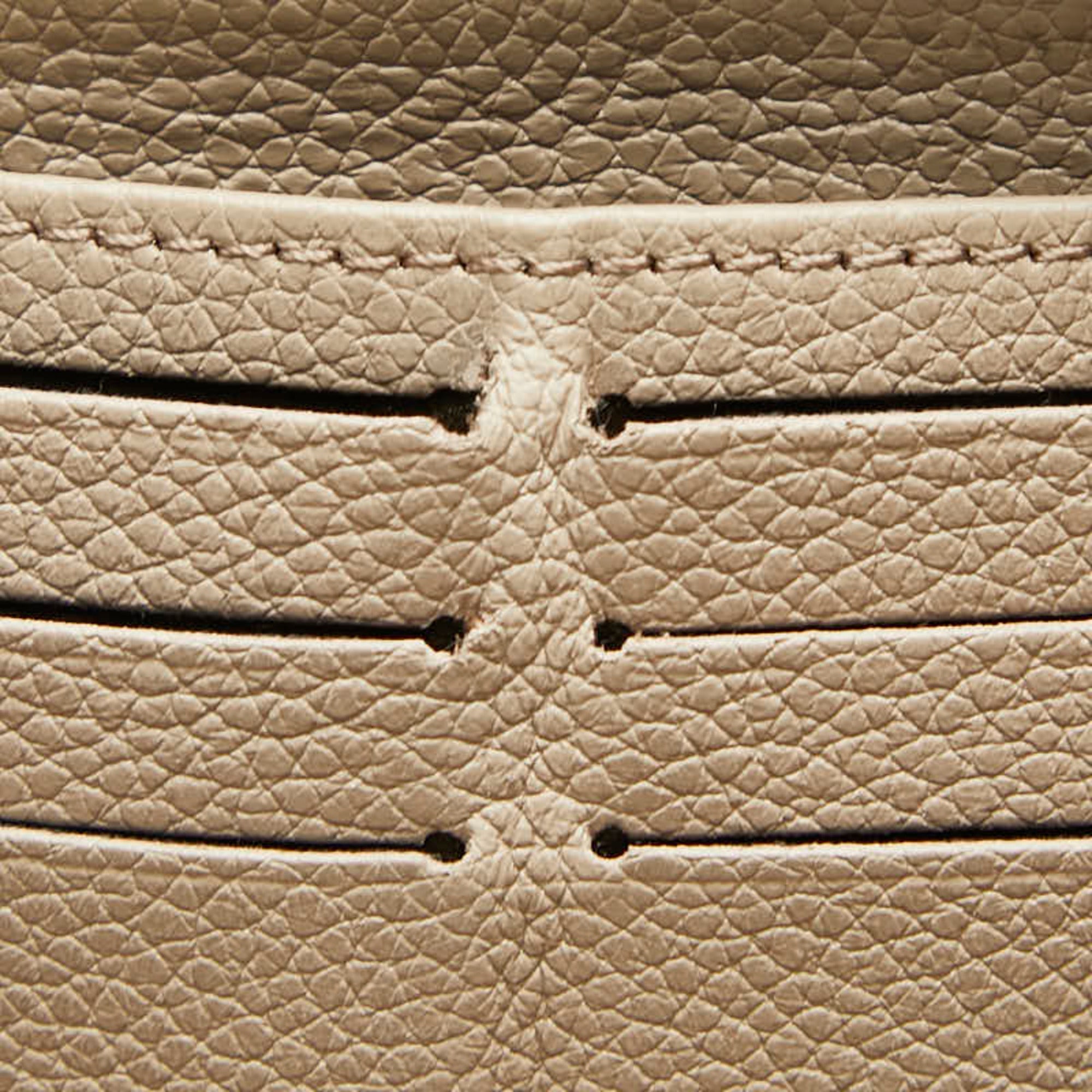 Louis Vuitton Beige Cream Tourterelle Leather Long Wallet (Bi-Fold) (Pre-Owned)