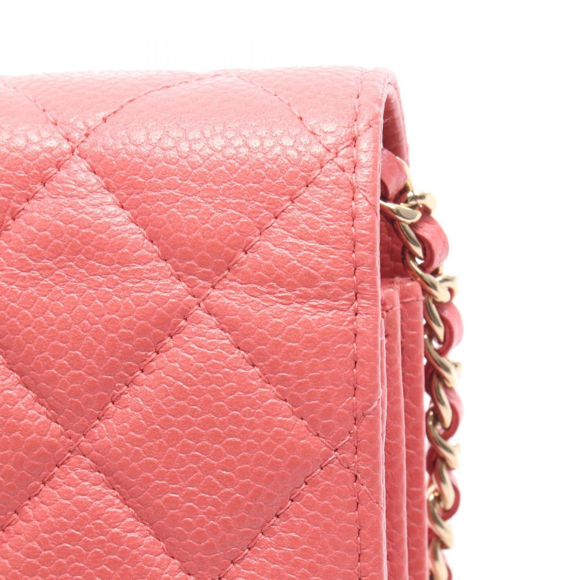 Chanel Matelasse Pink Grained Calfskin Handbag Shoulder Bag (Pre-Owned)