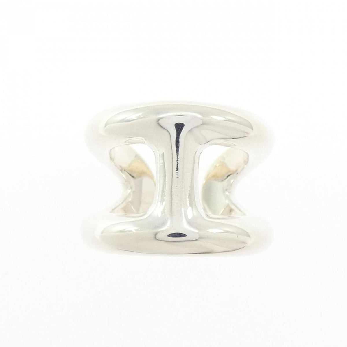 Hermes Silver 925 Band Ring (Pre-Owned)