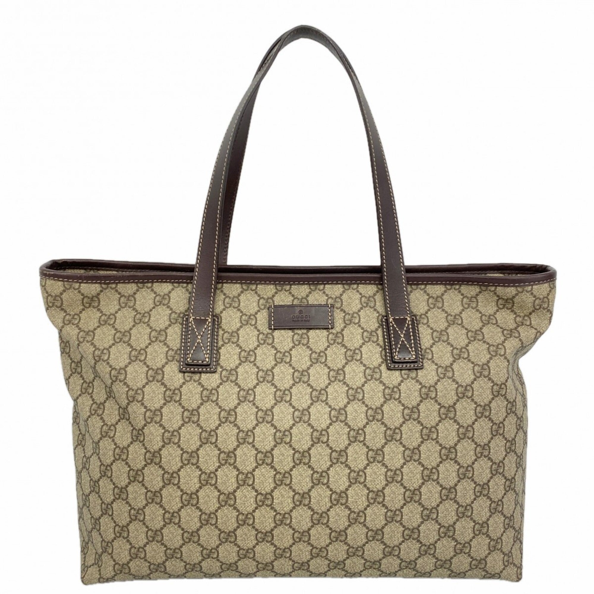 Gucci Beige Brown Pvc Tote Bag (Pre-Owned)