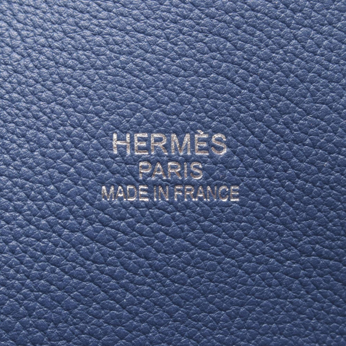 Hermes Blue Leather Handbag (Pre-Owned)