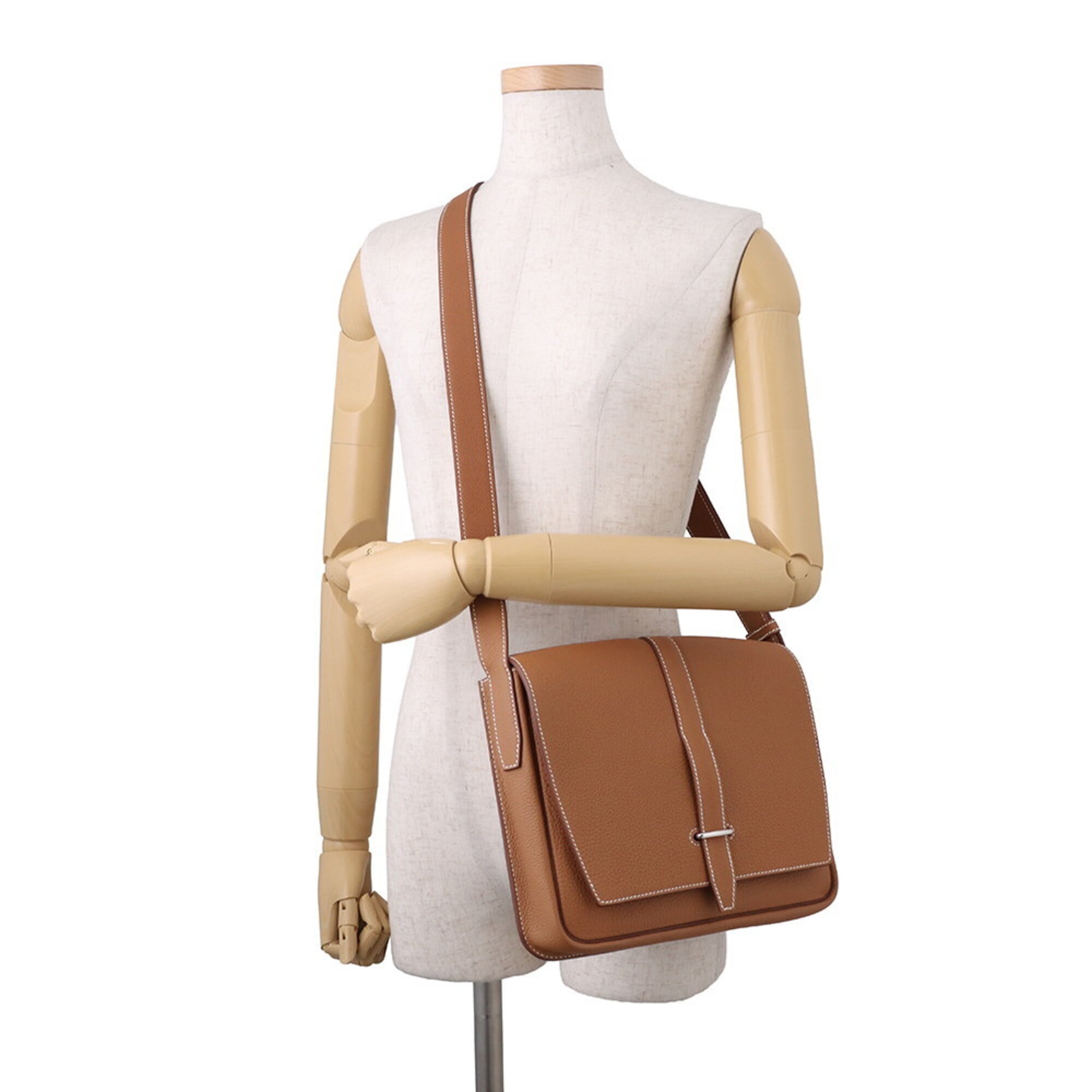Hermes Kara Gold Togo Leather Shoulder Bag (Pre-Owned)