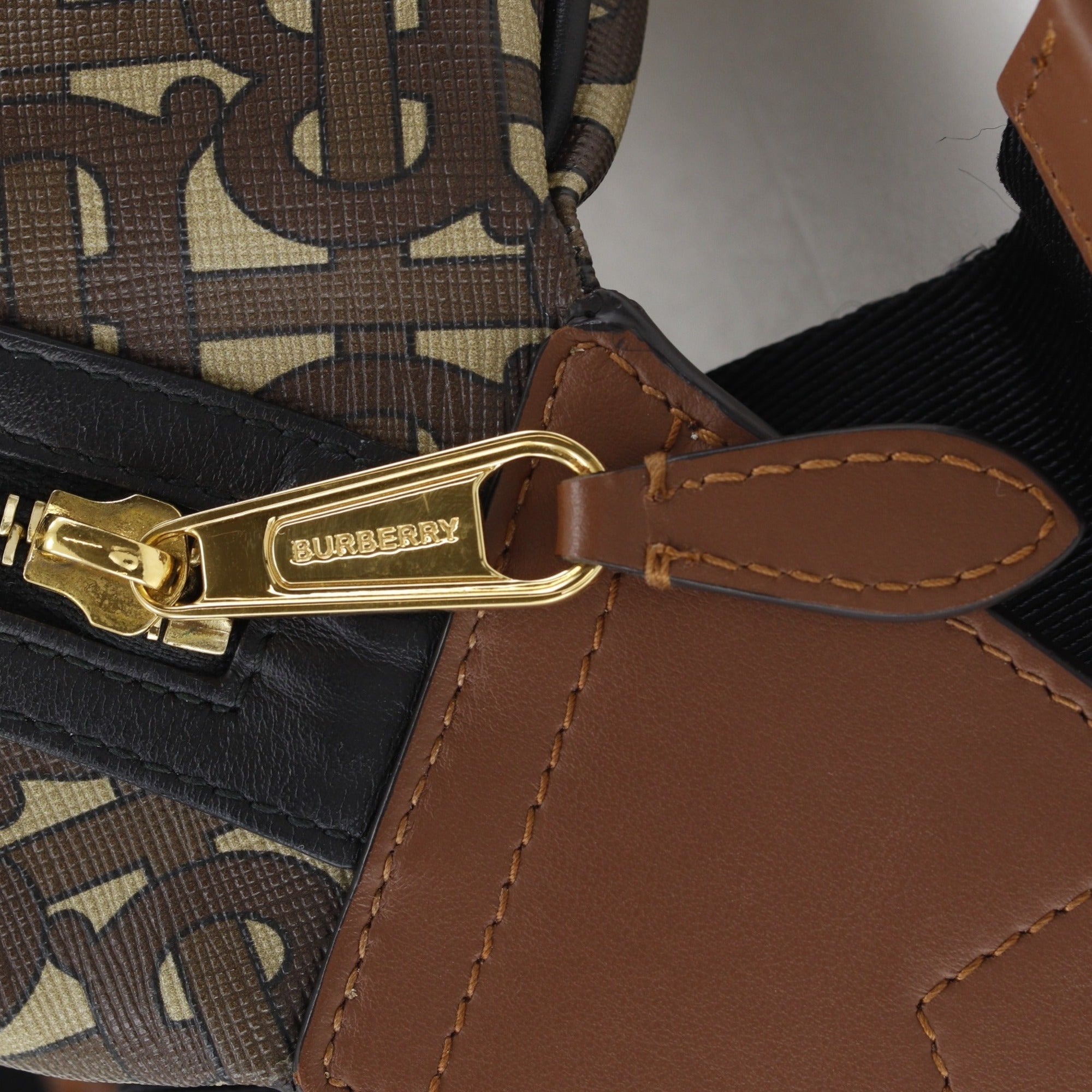 Burberry Brown Pvc Leather Fanny Pack Sling Bag (Pre-Owned)