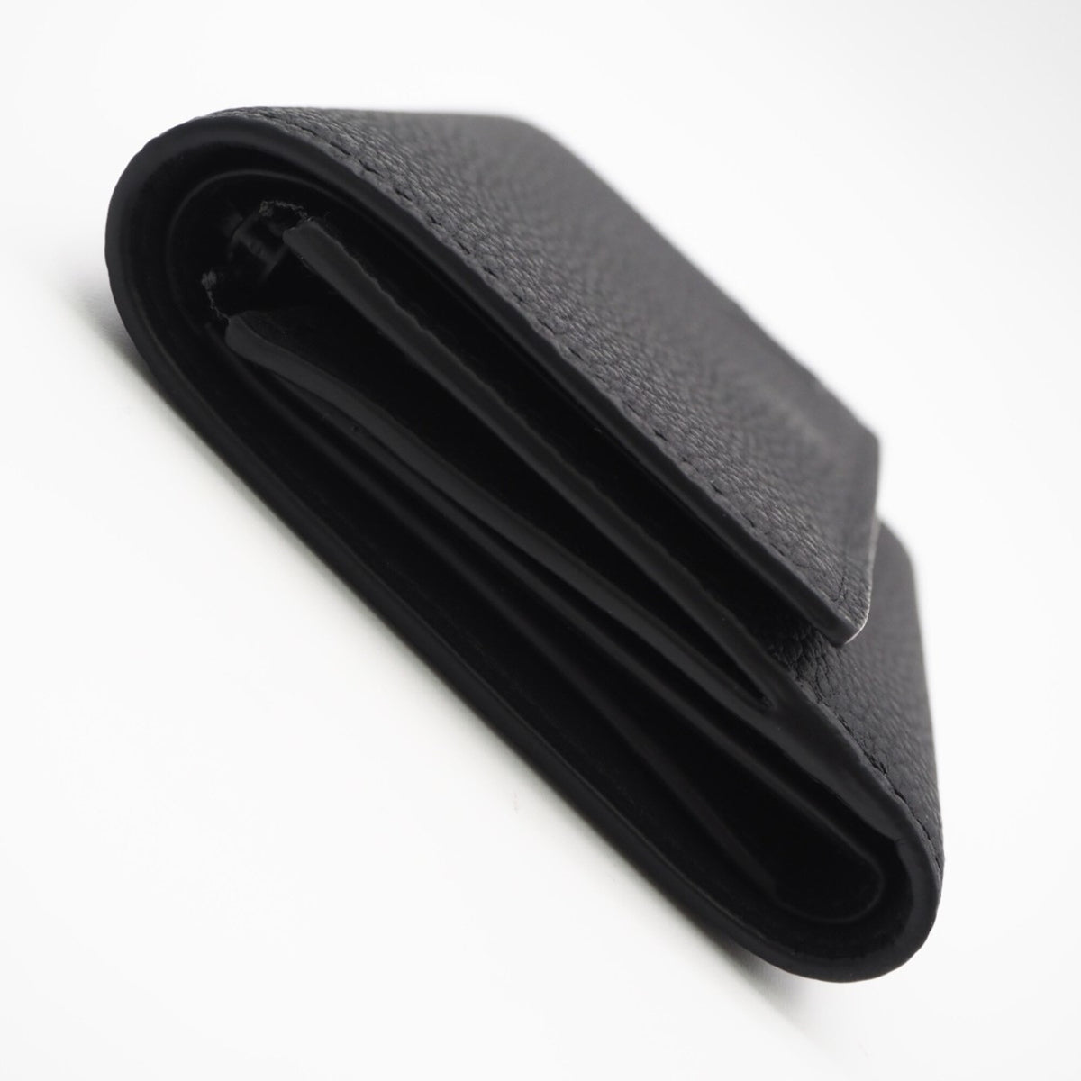 Louis Vuitton Black Noir Leather Wallet (Tri-Fold) (Pre-Owned)