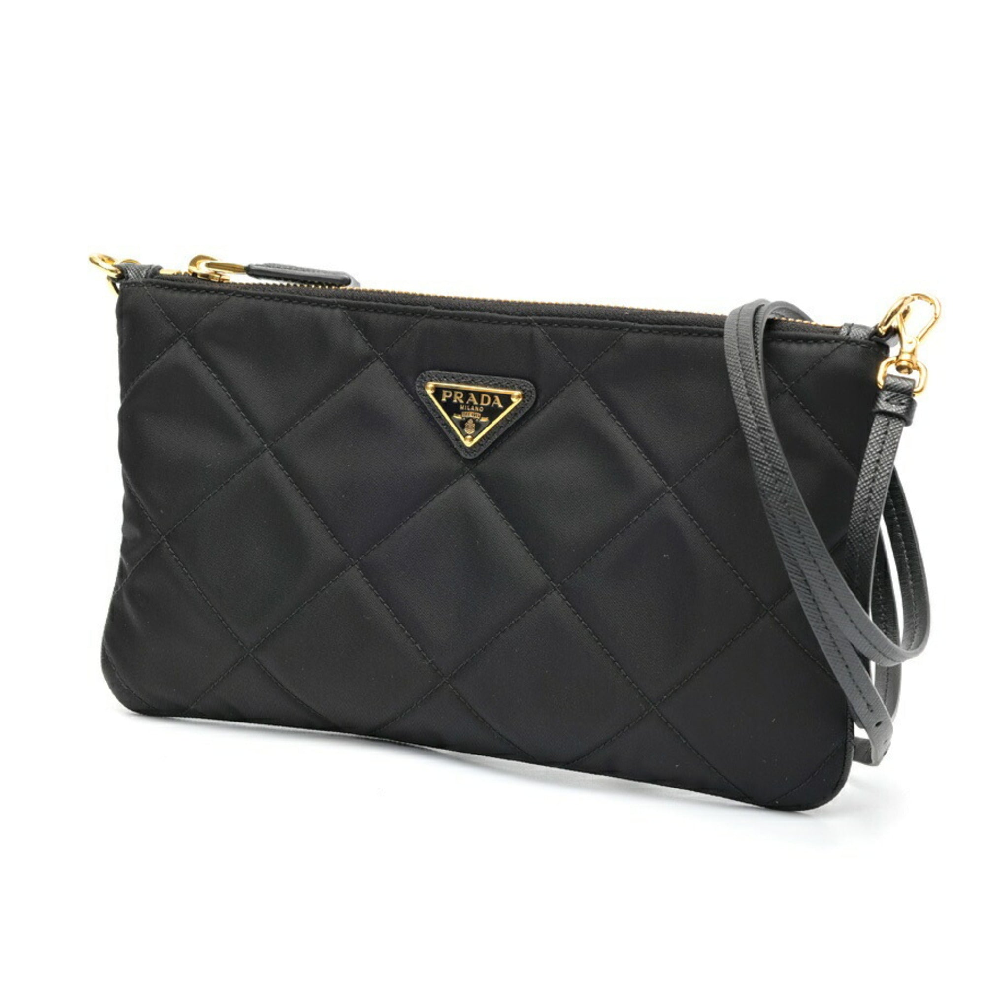 Prada Black Nylon Pouch Shoulder Bag (Pre-Owned)