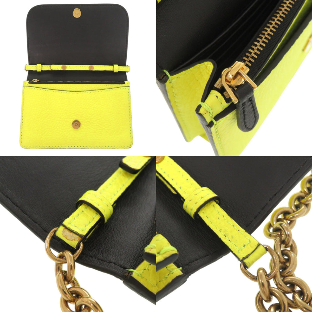 Burberry Yellow Leather Shoulder Bag (Pre-Owned)