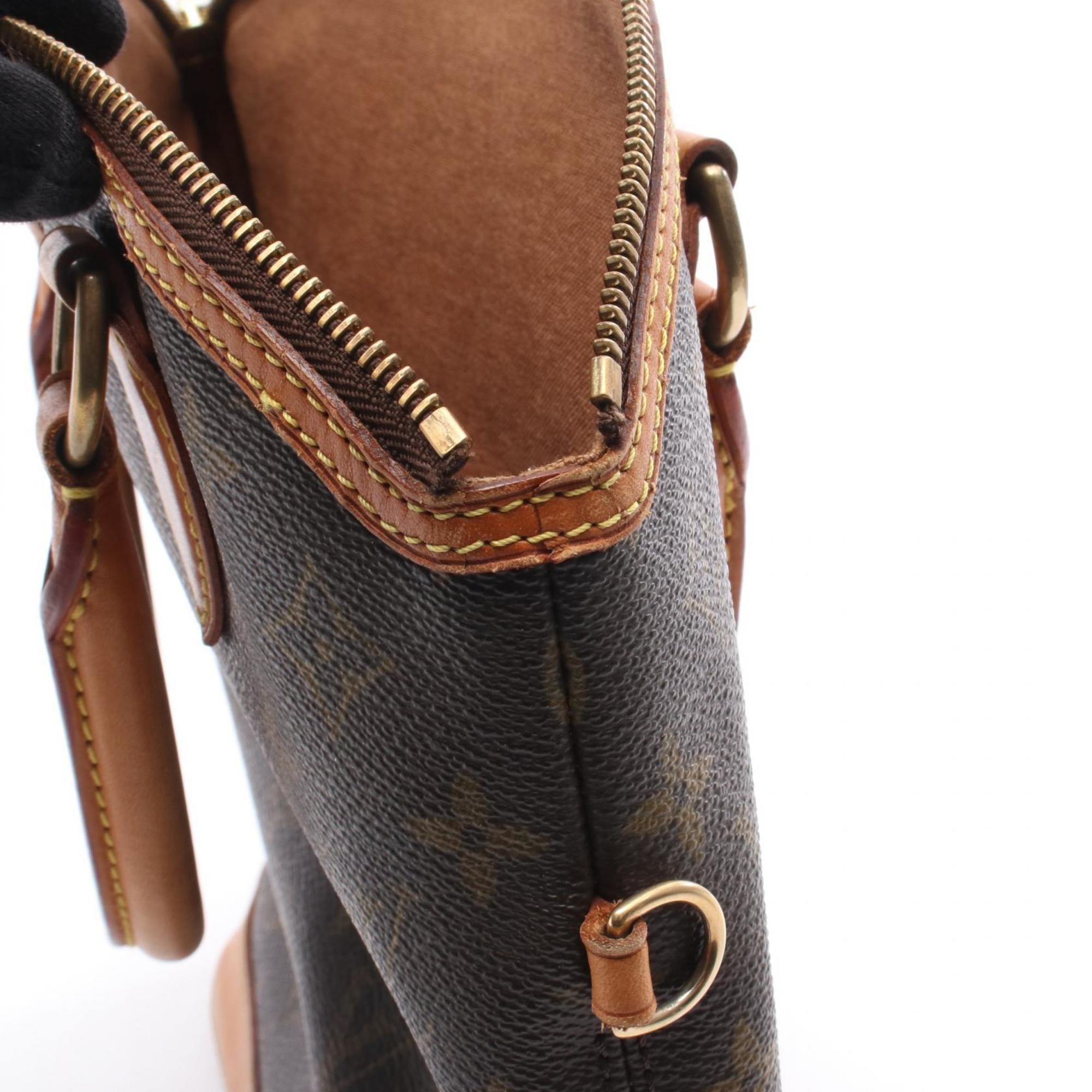 Louis Vuitton Brown Monogram Coated Canvas Leather Handbag (Pre-Owned)