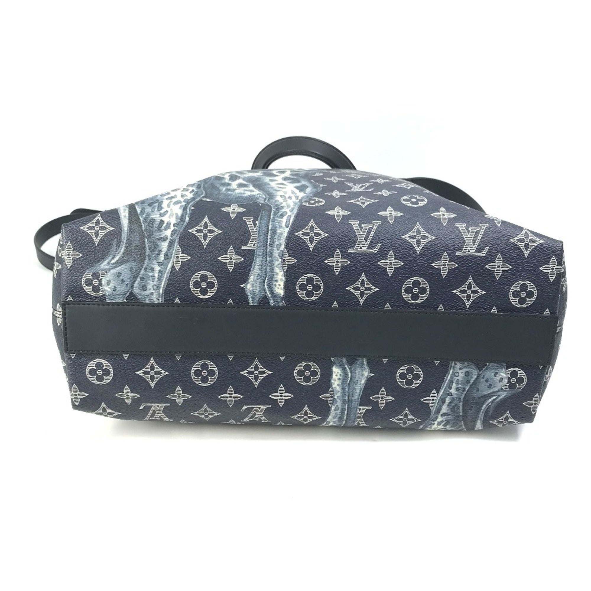 Louis Vuitton Monogram Savane Navy Shoulder Bag Tote Bag (Pre-Owned)