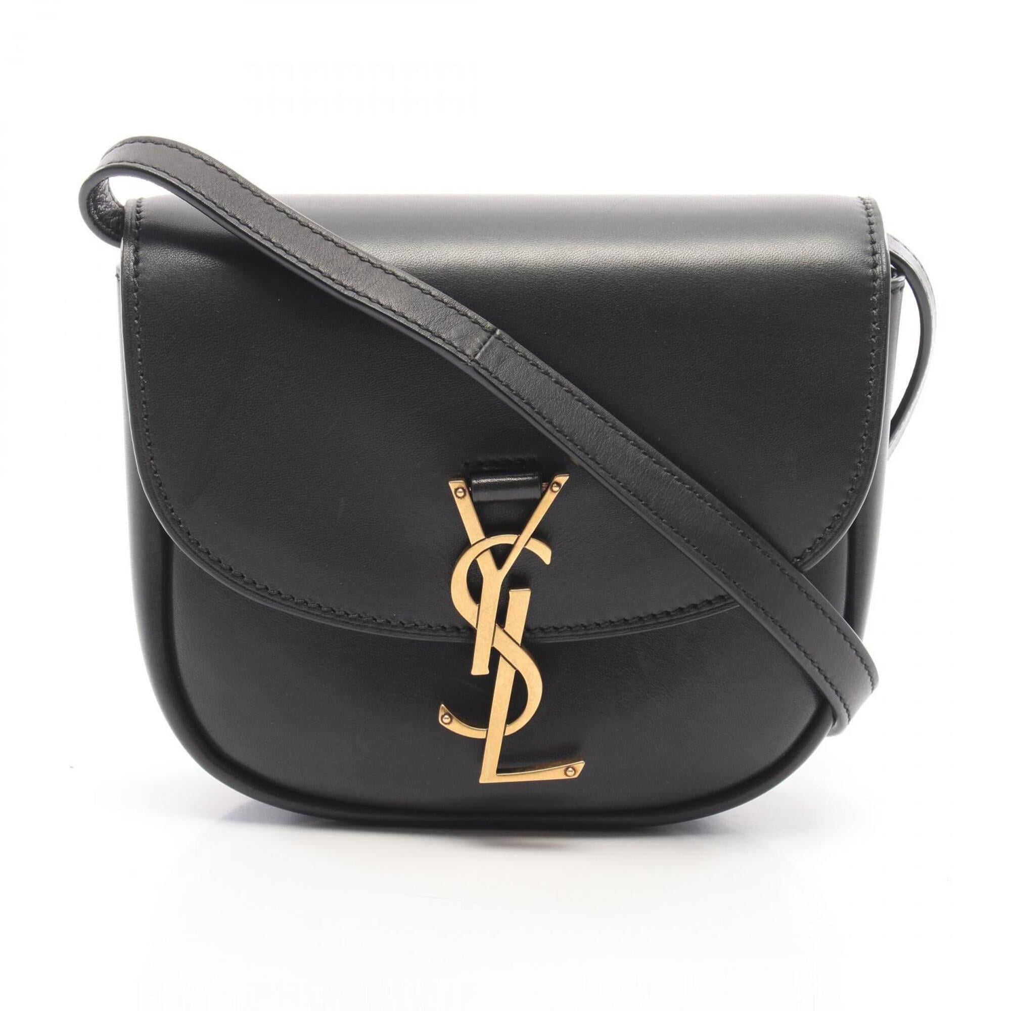 Yves Saint Laurent Black Leather Handbag Shoulder Bag (Pre-Owned)
