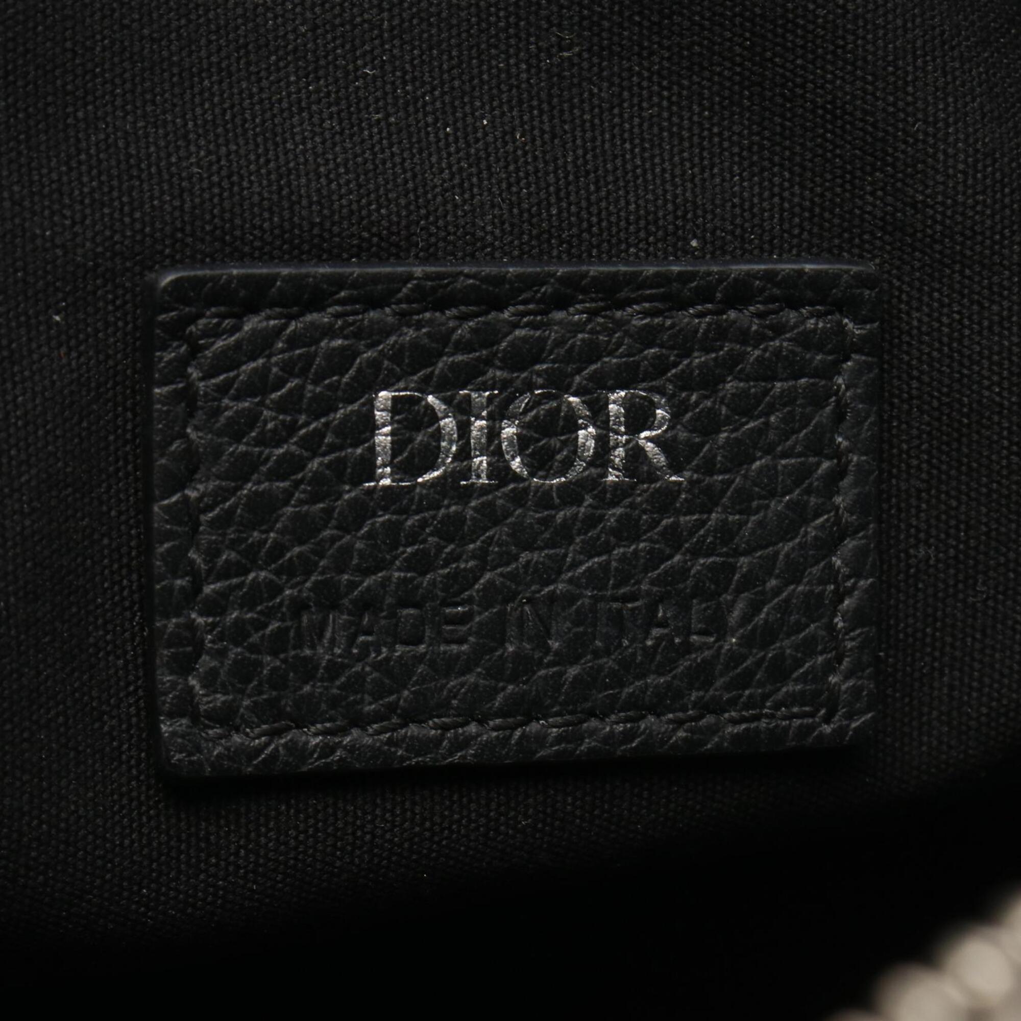 Christian Dior Black Leather Fanny Pack Sling Bag (Pre-Owned)