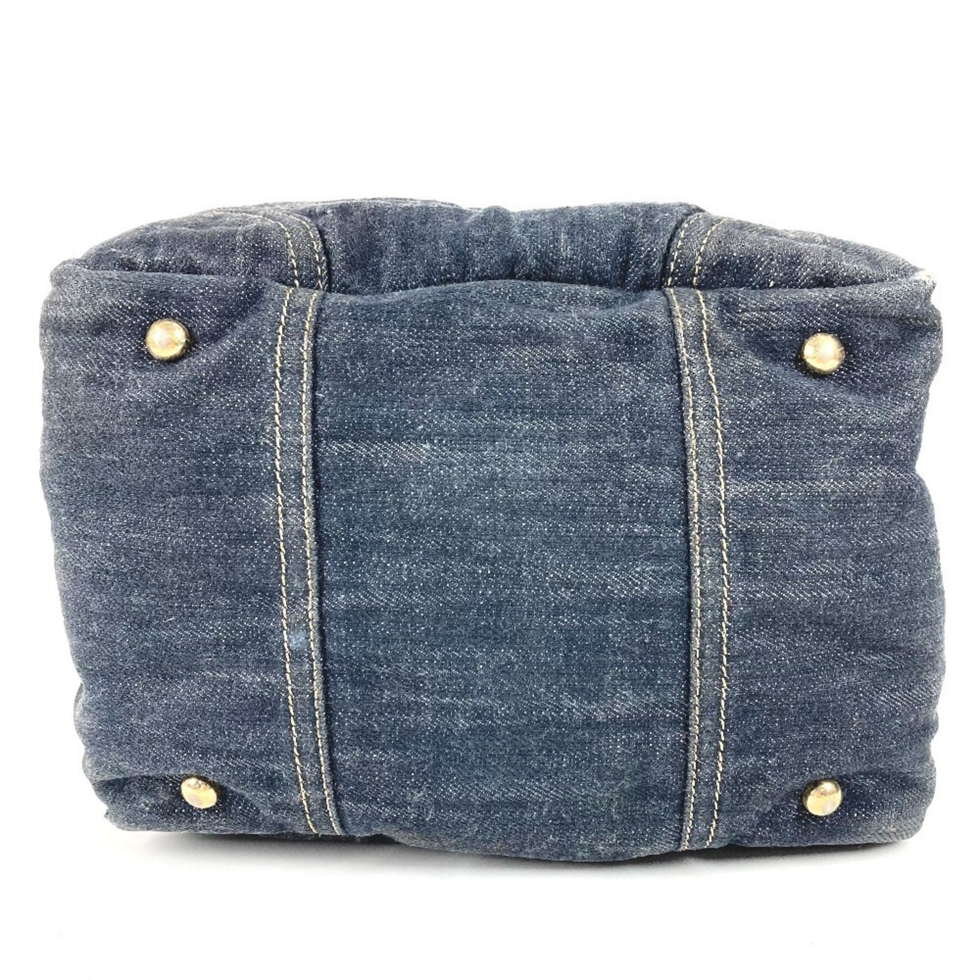 Chanel Denim Blue Denim Handbag Tote Bag (Pre-Owned)