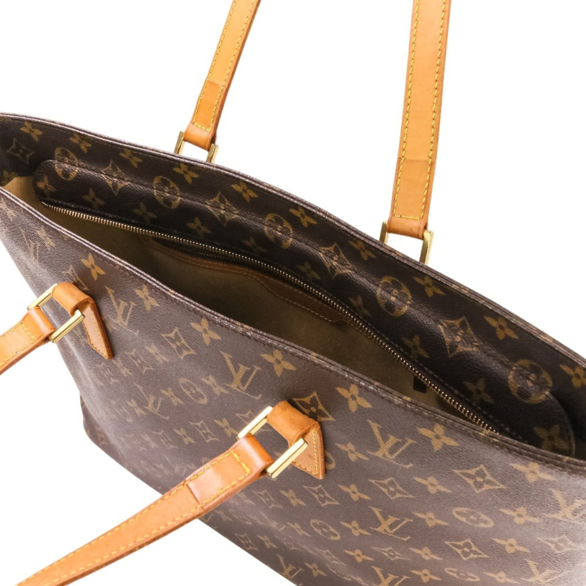 Louis Vuitton Brown Monogram Canvas Handbag Tote Bag (Pre-Owned)