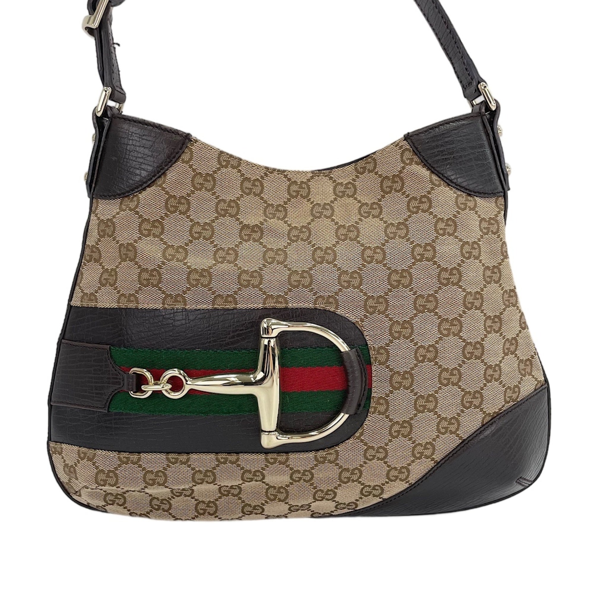 Gucci Horsebit Brown Shoulder Bag (Pre-Owned)