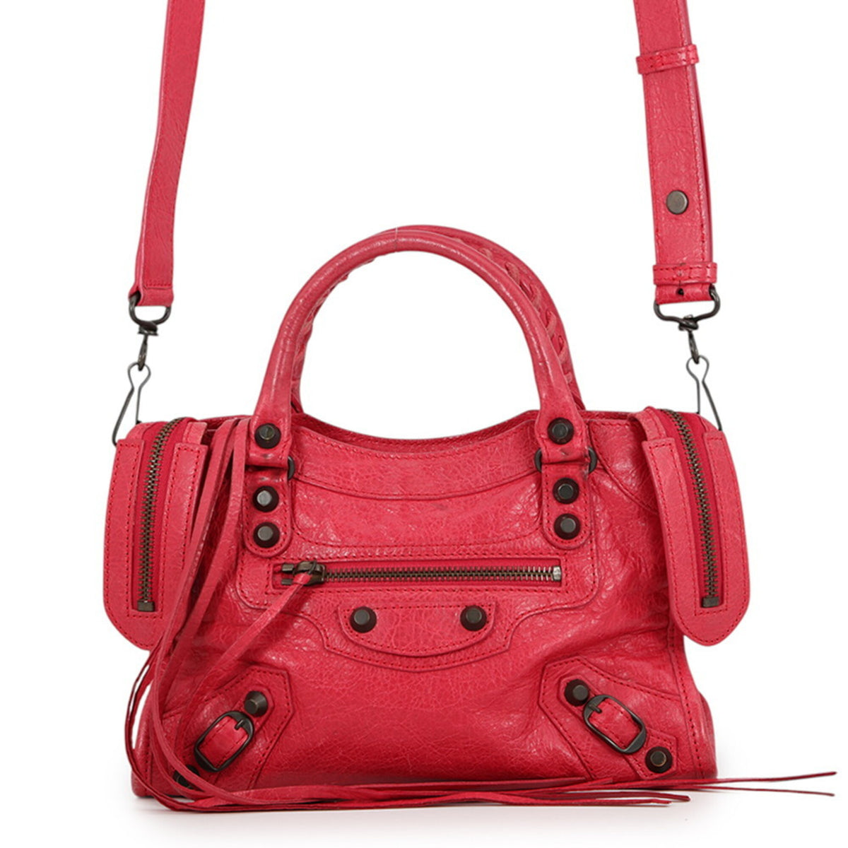 Balenciaga Bronze Red Color Leather Handbag (Pre-Owned)