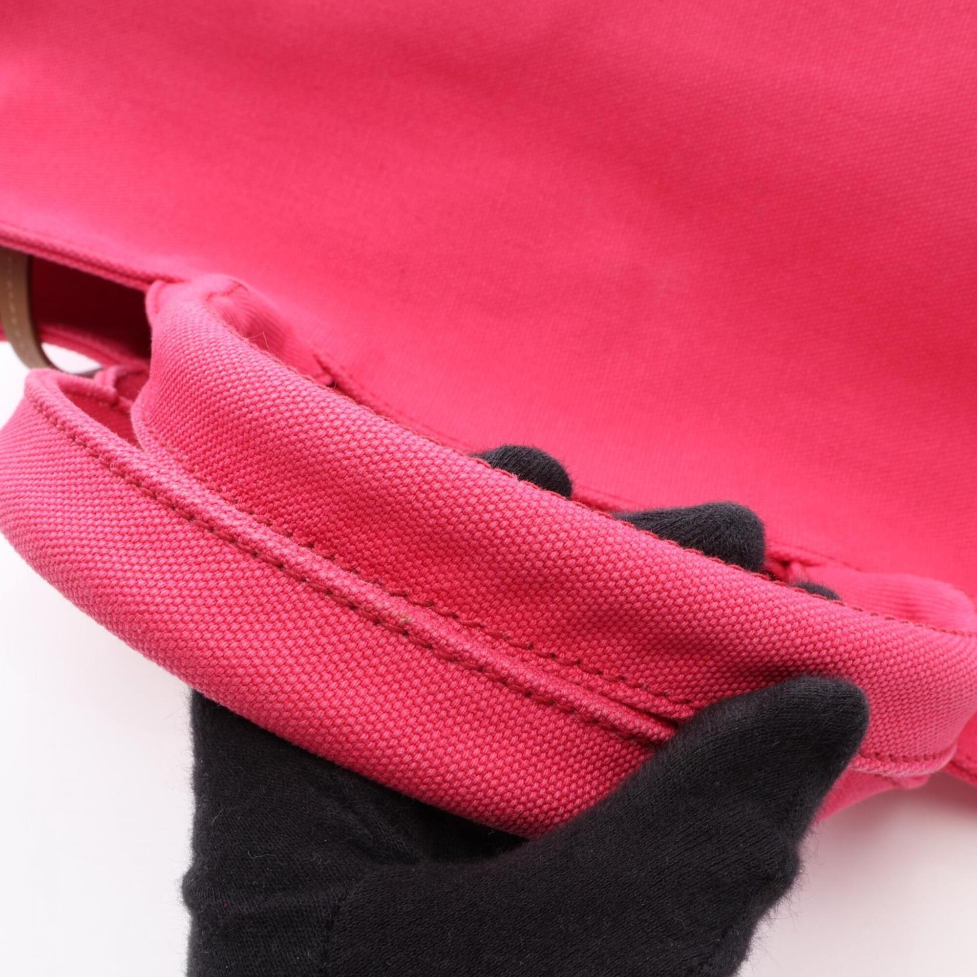 Prada Pink Canvas Handbag Tote Bag (Pre-Owned)
