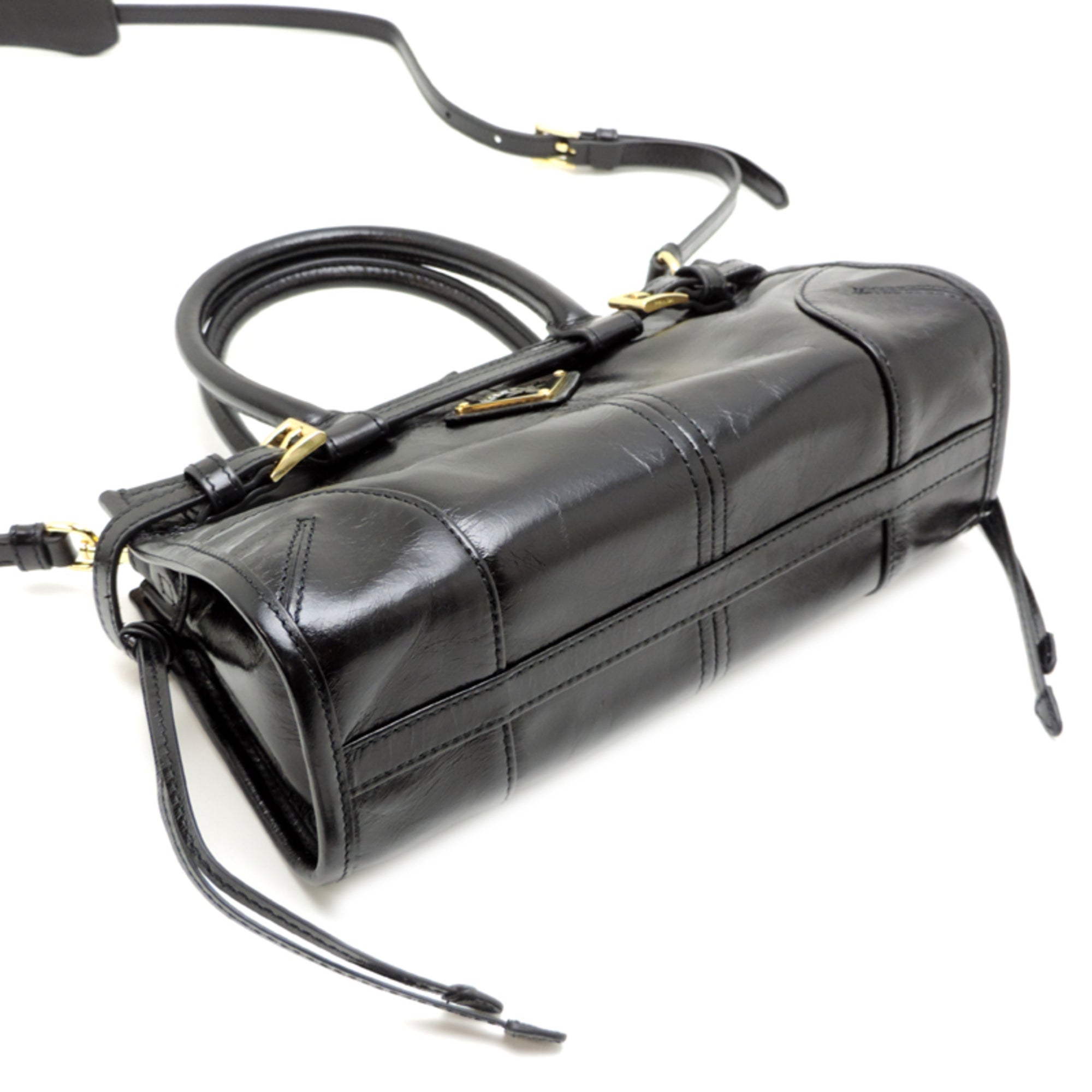 Prada Black Nero Leather Handbag (Pre-Owned)