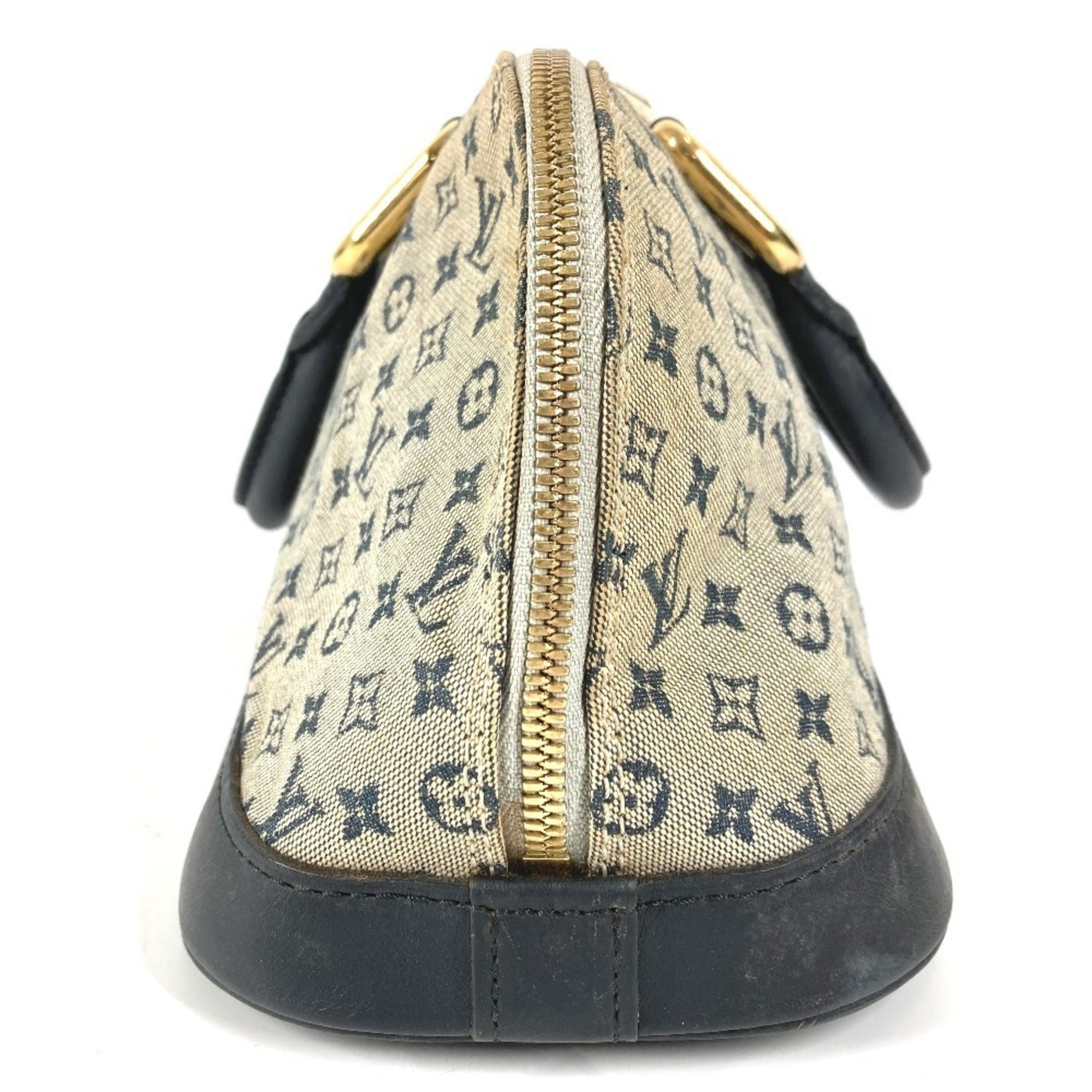 Louis Vuitton Galle Marron Monogram Navy Monogram Mini Boston Bag Handbag (Pre-Owned)