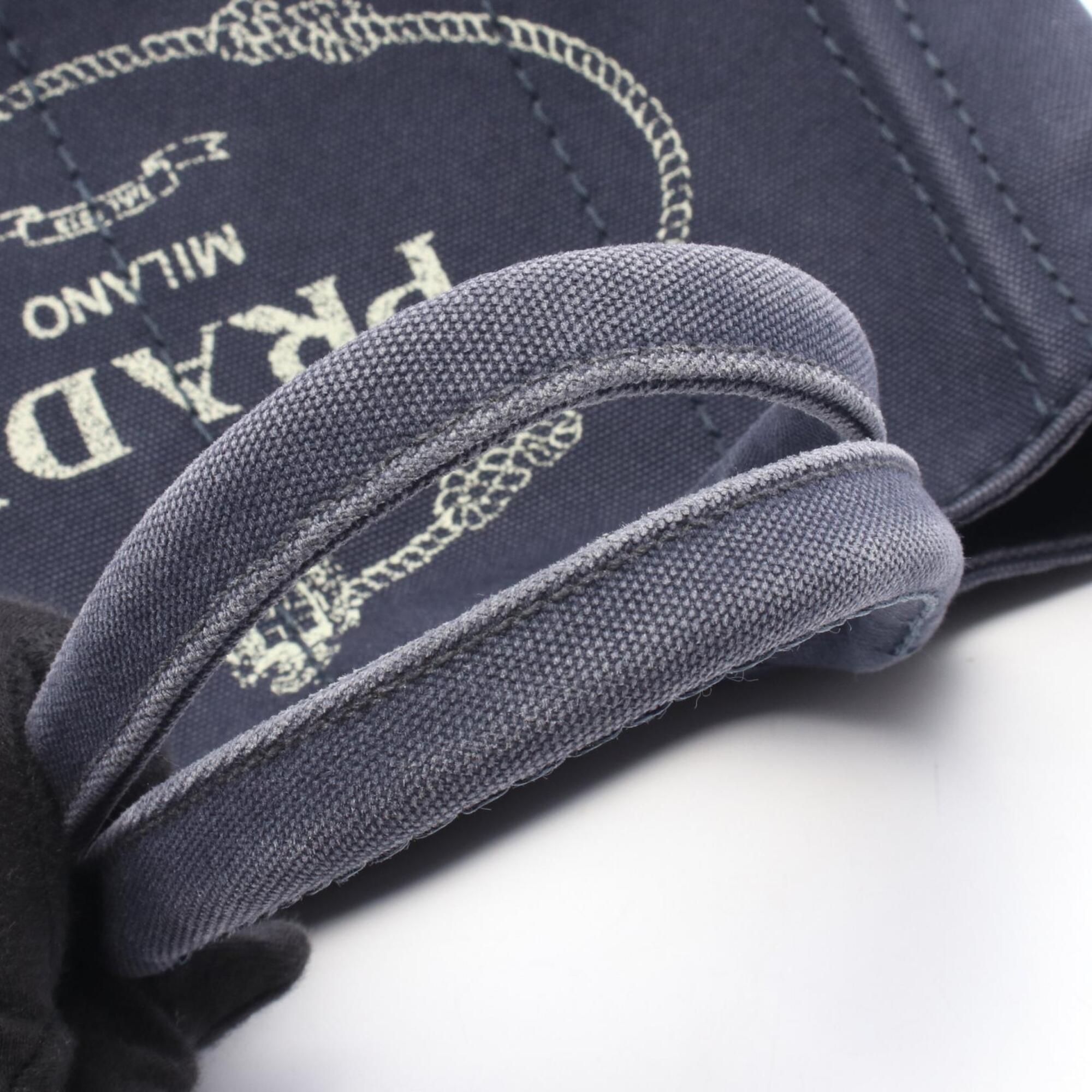 Prada Navy Canvas Handbag Tote Bag (Pre-Owned)