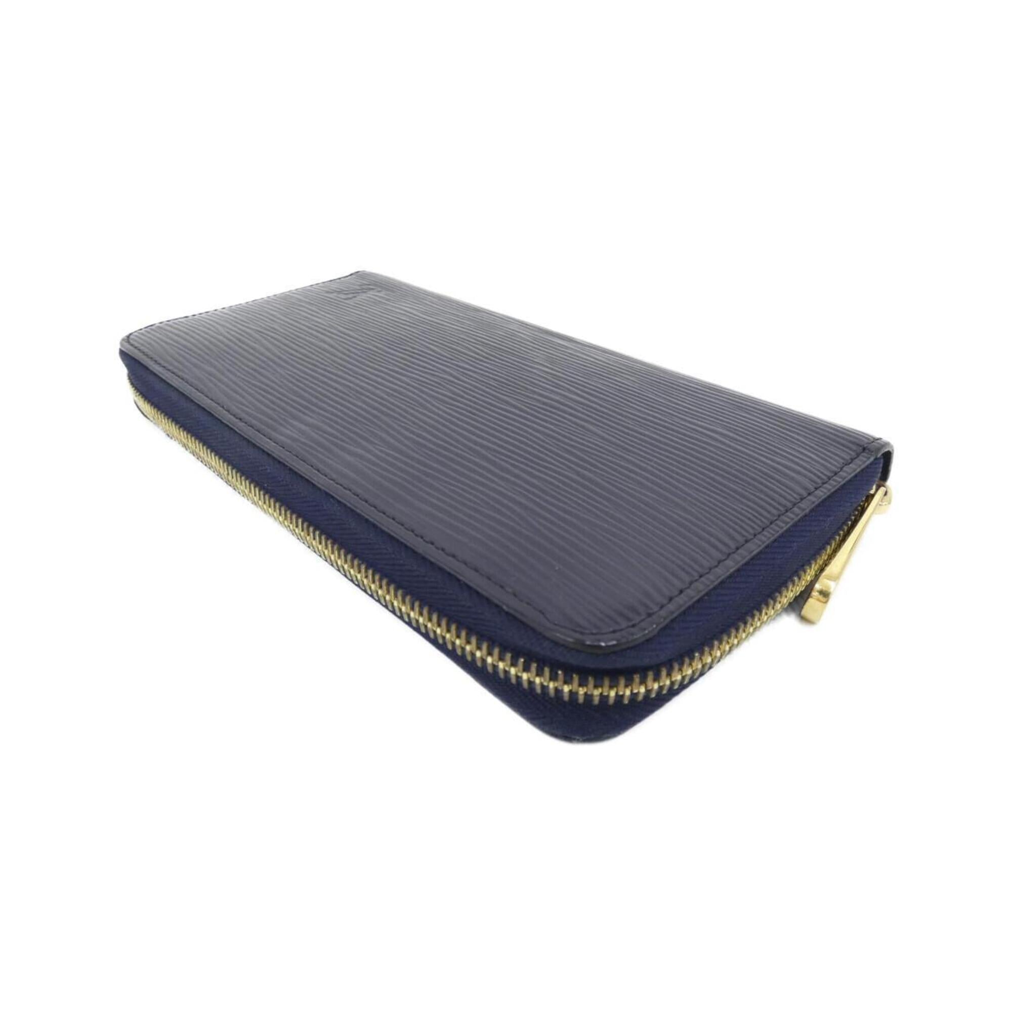 Louis Vuitton Navy Leather Long Wallet (Bi-Fold) (Pre-Owned)