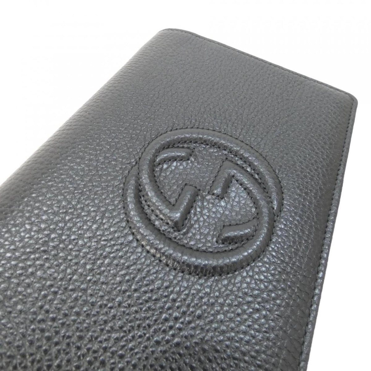 Gucci Black Leather Chain/Shoulder Wallet (Pre-Owned)