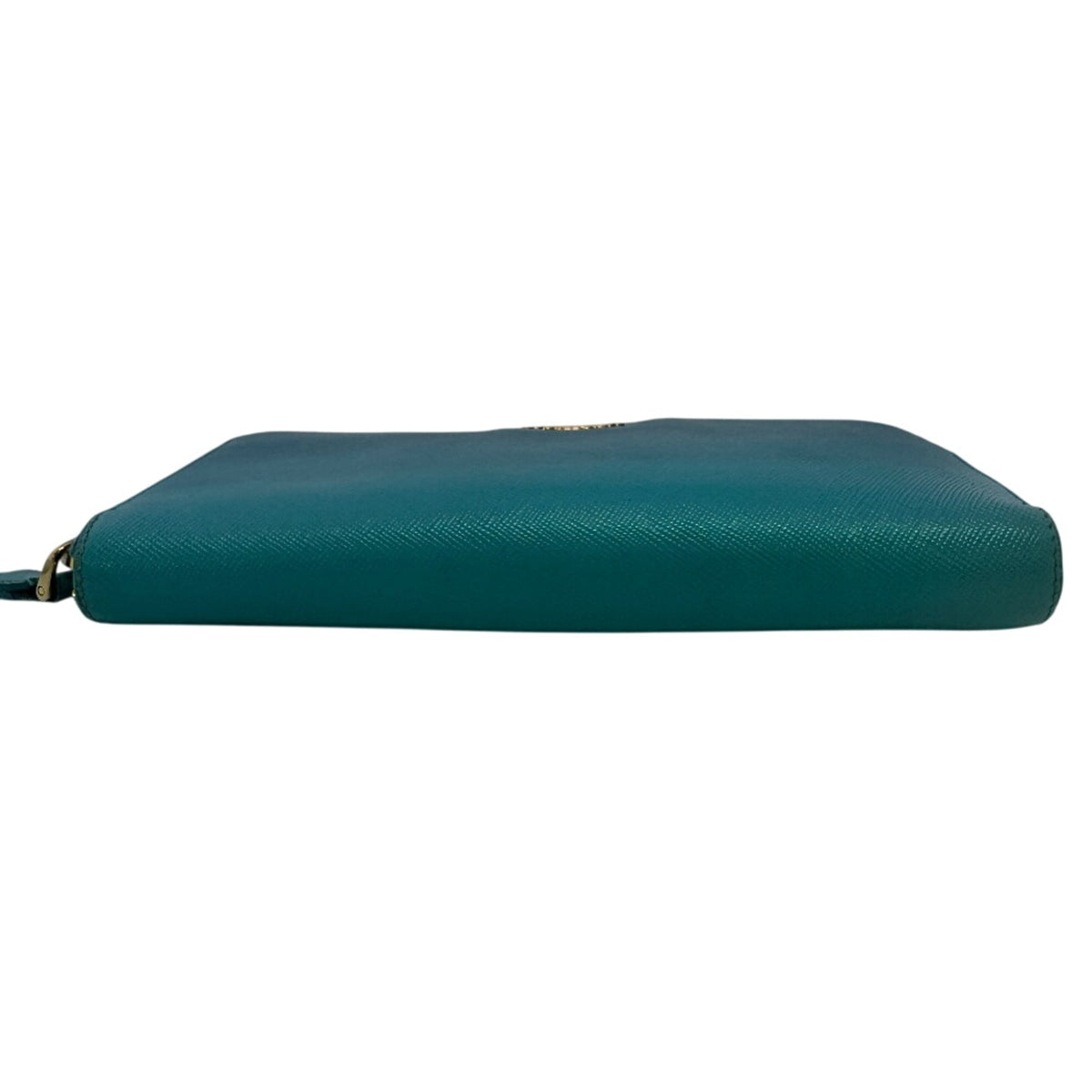 Prada Saffiano Blue Leather Long Wallet (Bi-Fold) (Pre-Owned)