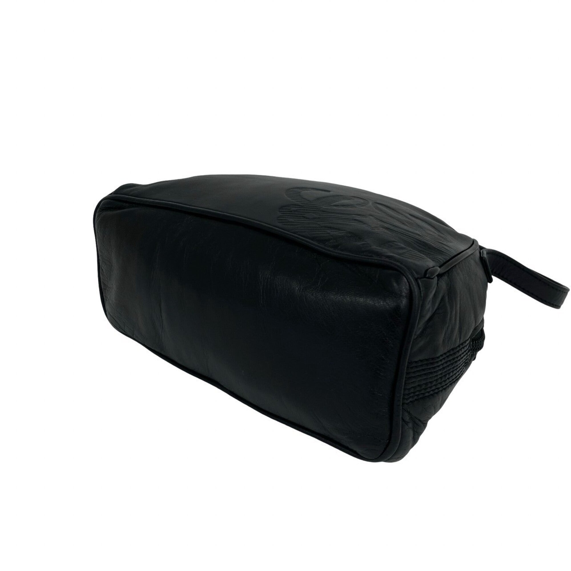 Loewe Black Leather Boston Bag Handbag (Pre-Owned)