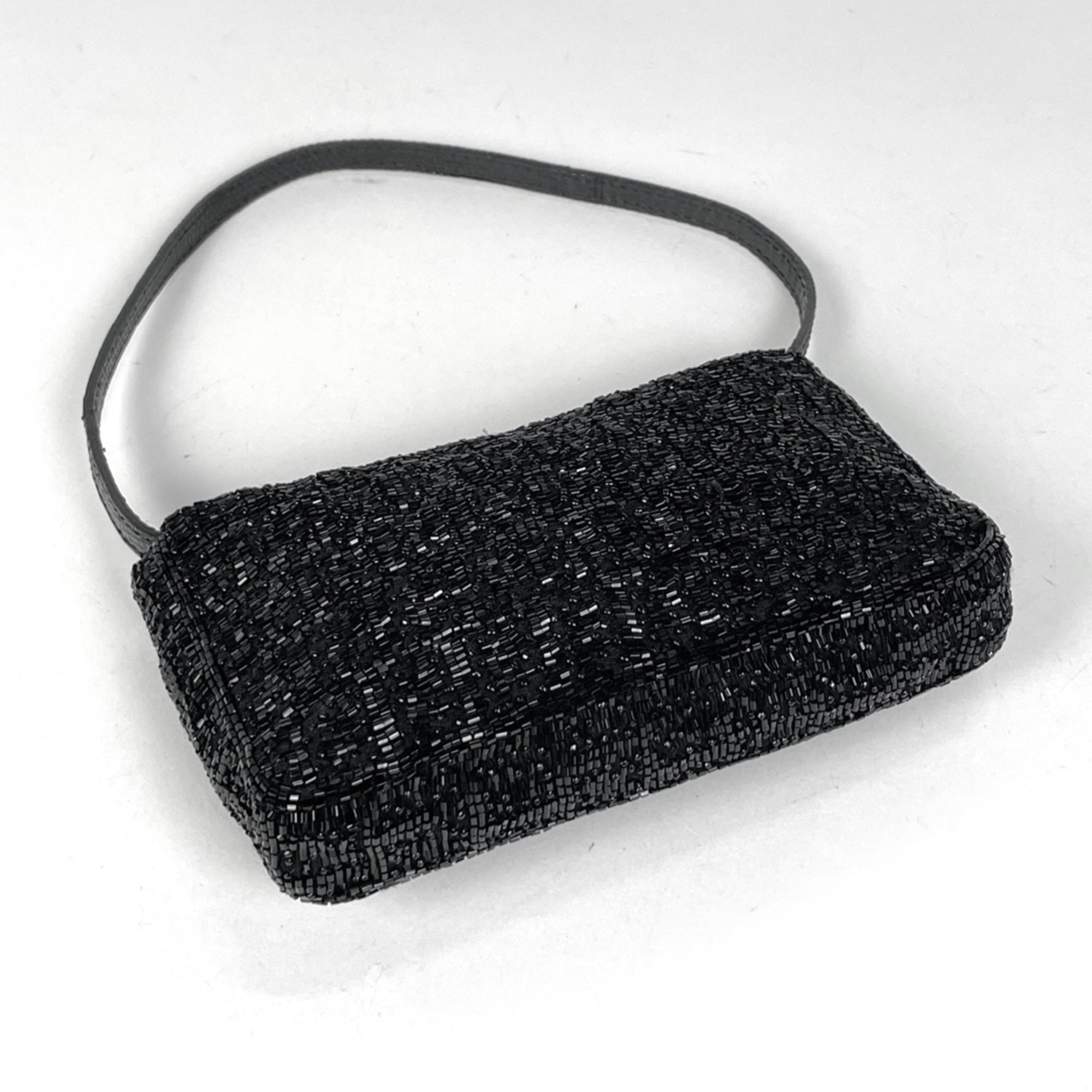 Fendi Black Beads Handbag Shoulder Bag (Pre-Owned)