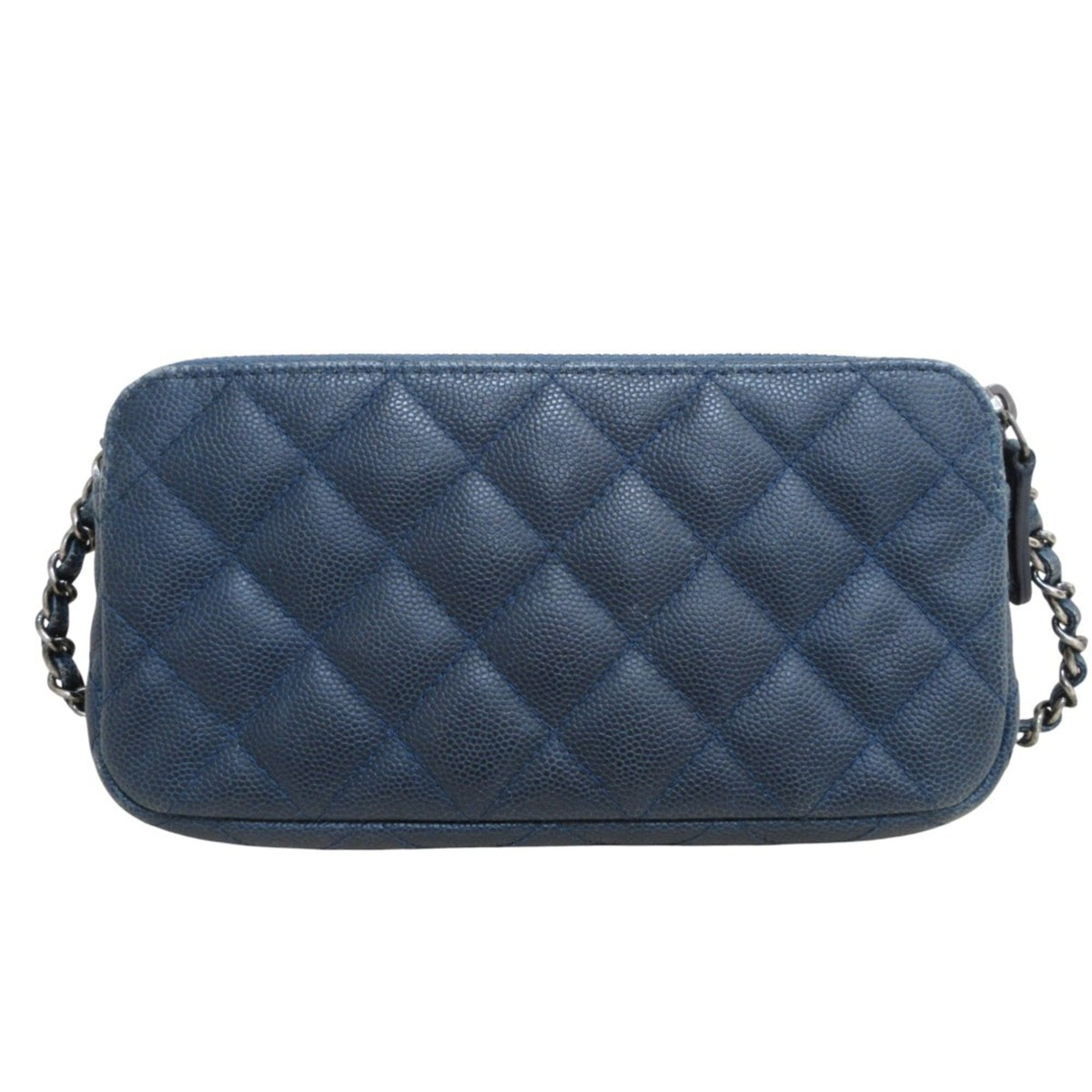 Chanel Navy Grained Calfskin Shoulder Bag (Pre-Owned)
