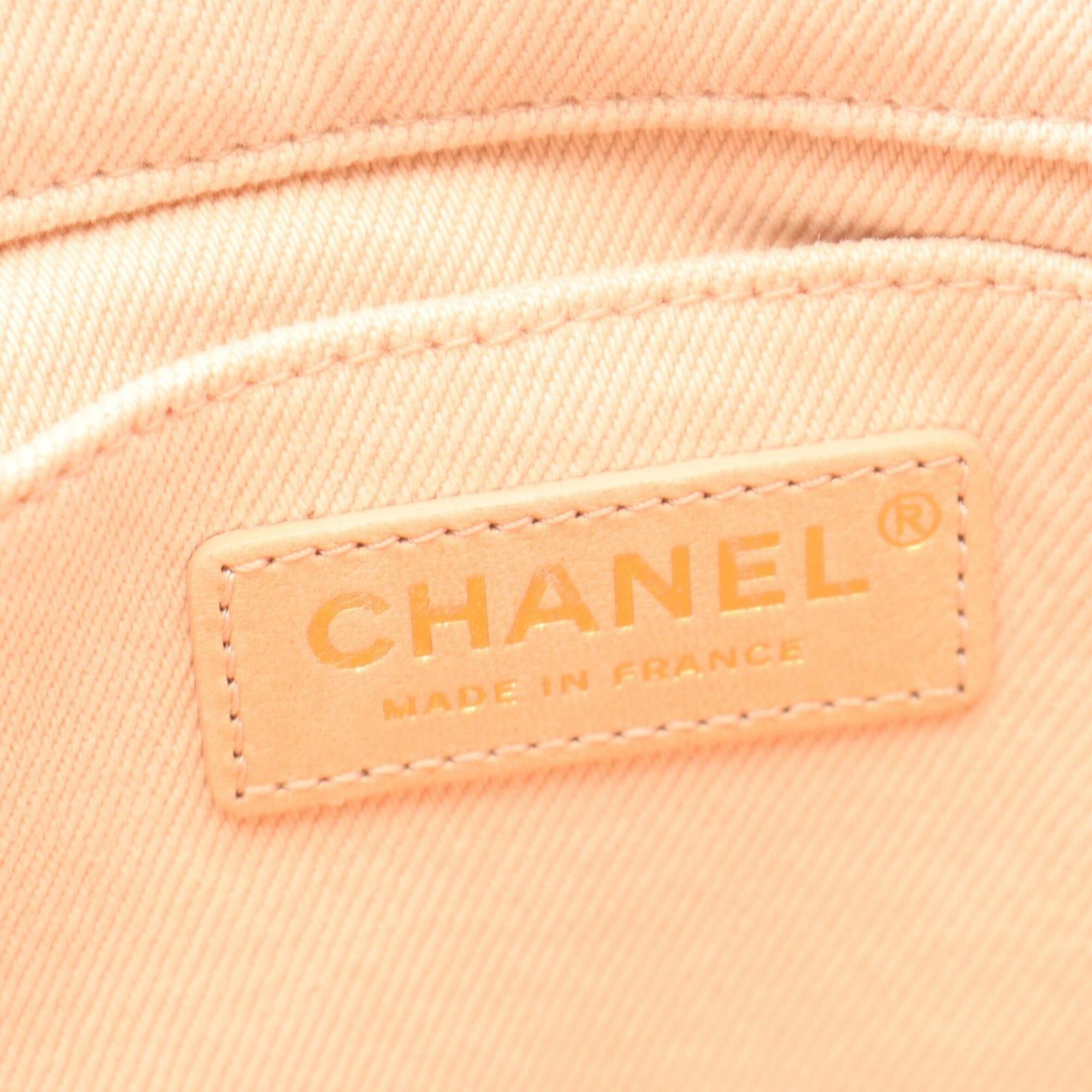Chanel Pink Denim Handbag Shoulder Bag (Pre-Owned)