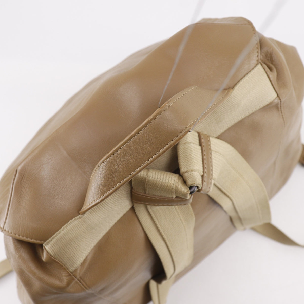 Bottega Veneta Intrecciato Beige Leather Backpack (Pre-Owned)