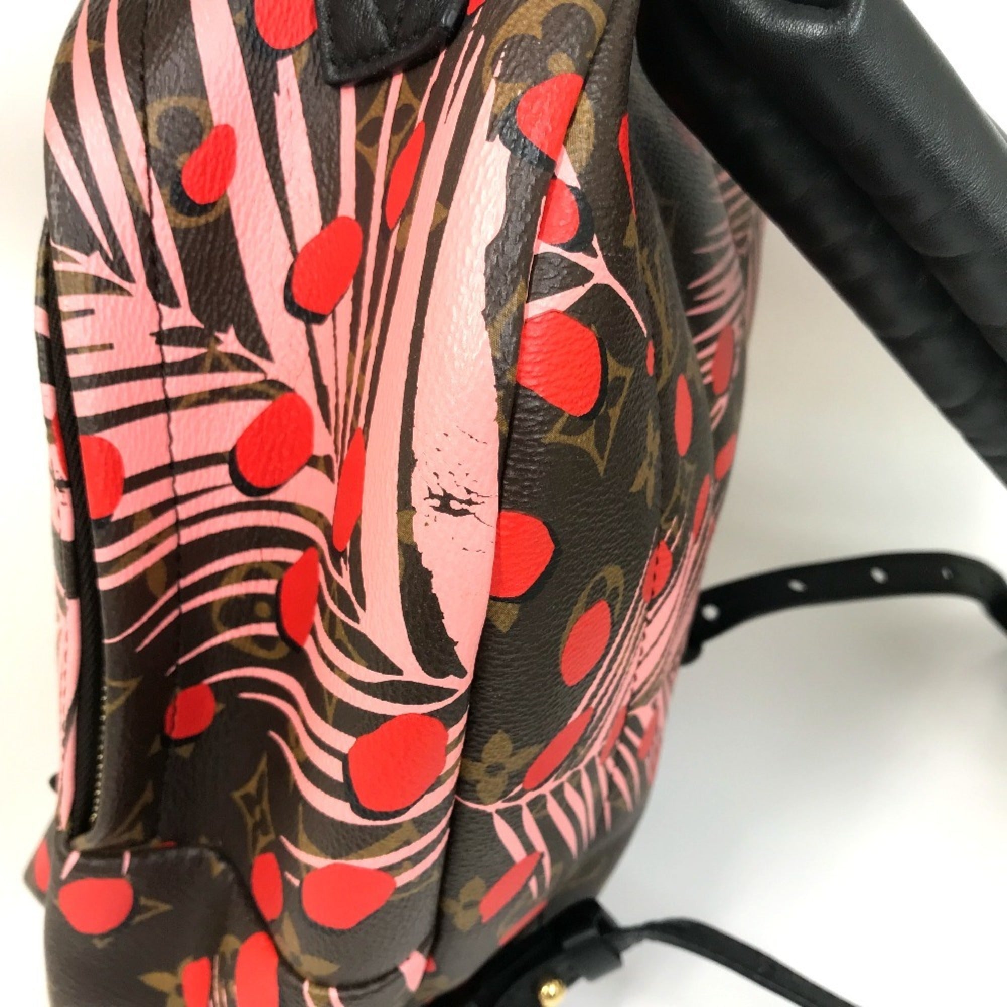 Louis Vuitton Brown Pink Red Color Monogram Backpack (Pre-Owned)